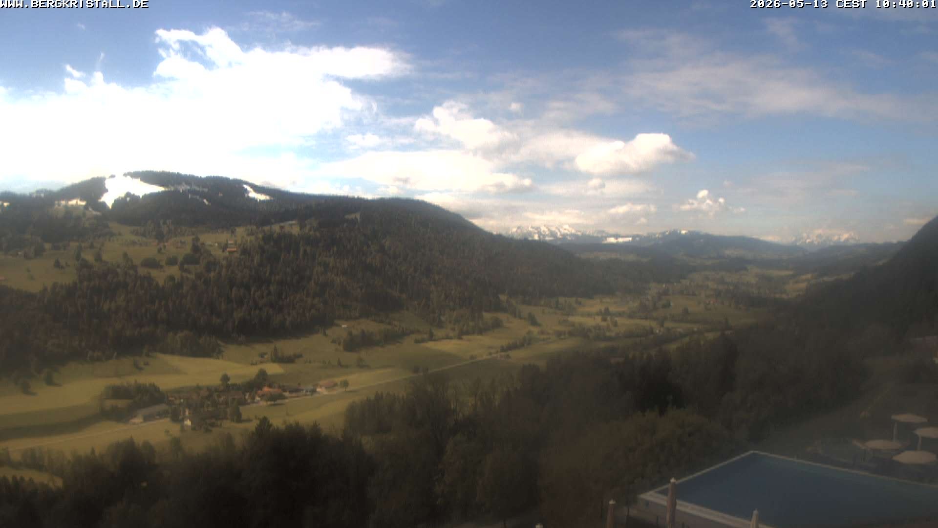 Archiv Foto Webcam Blick vom Hotel Bergkristall in Oberstaufen