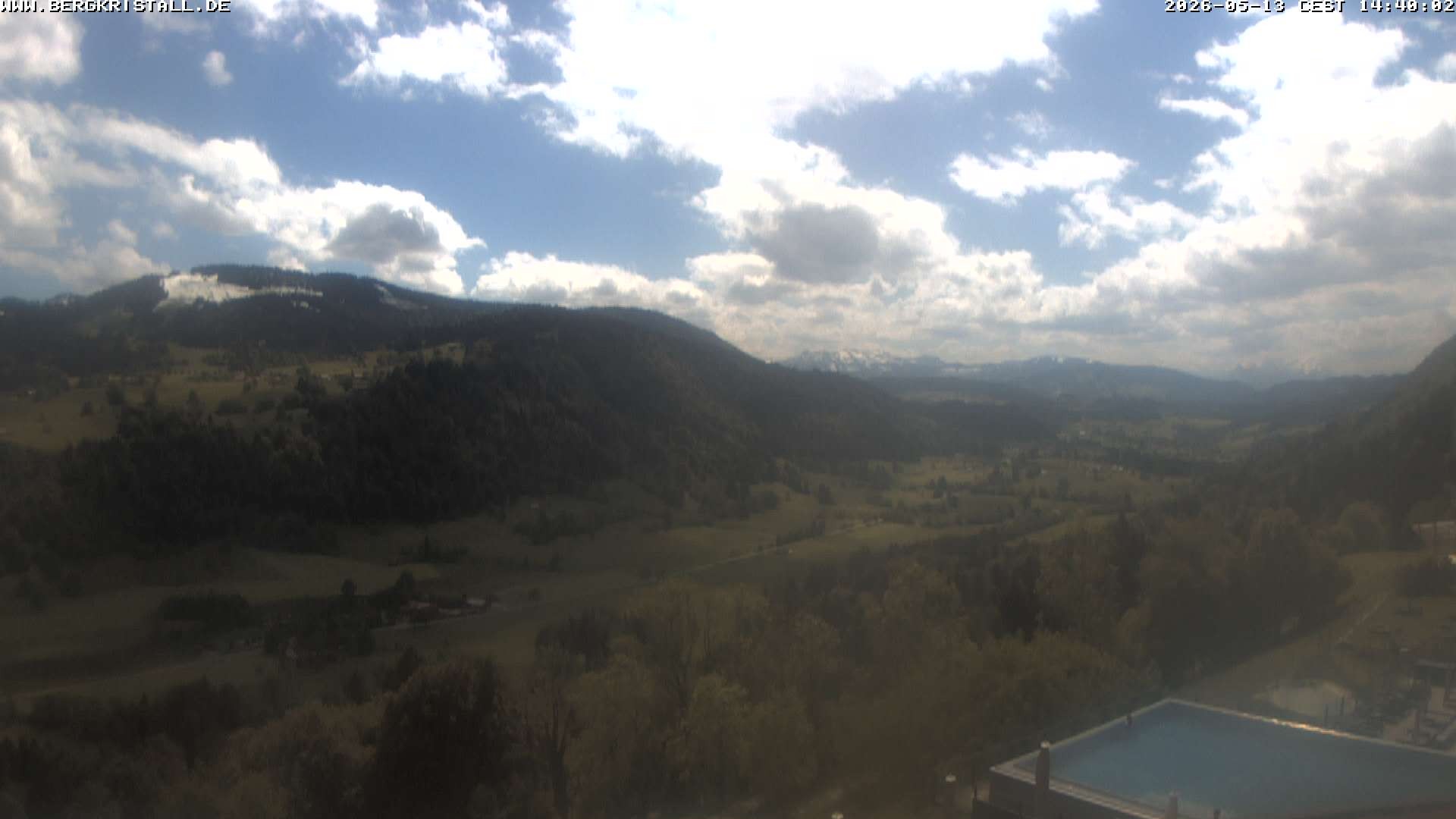 Archiv Foto Webcam Blick vom Hotel Bergkristall in Oberstaufen