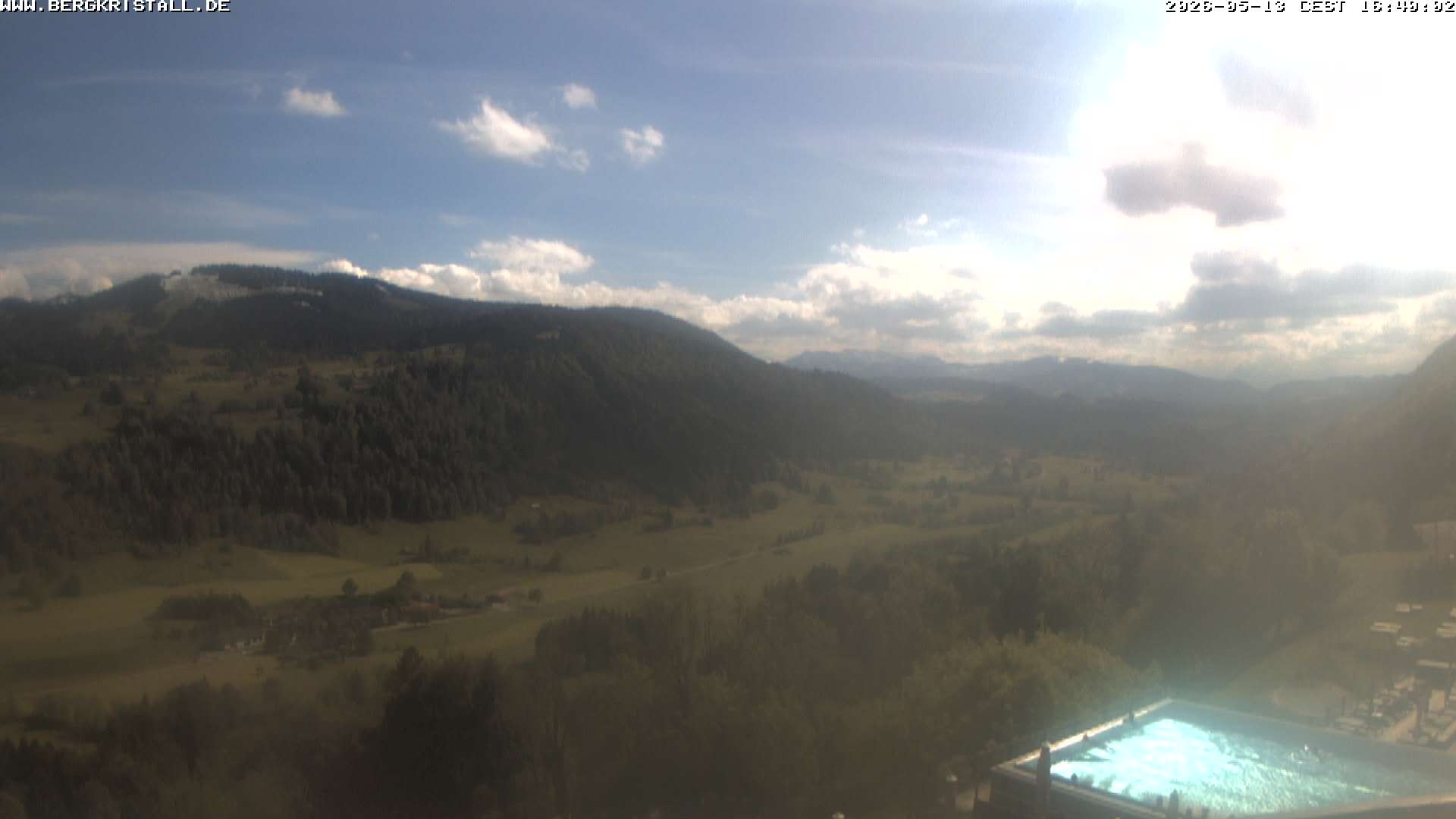 Archiv Foto Webcam Blick vom Hotel Bergkristall in Oberstaufen
