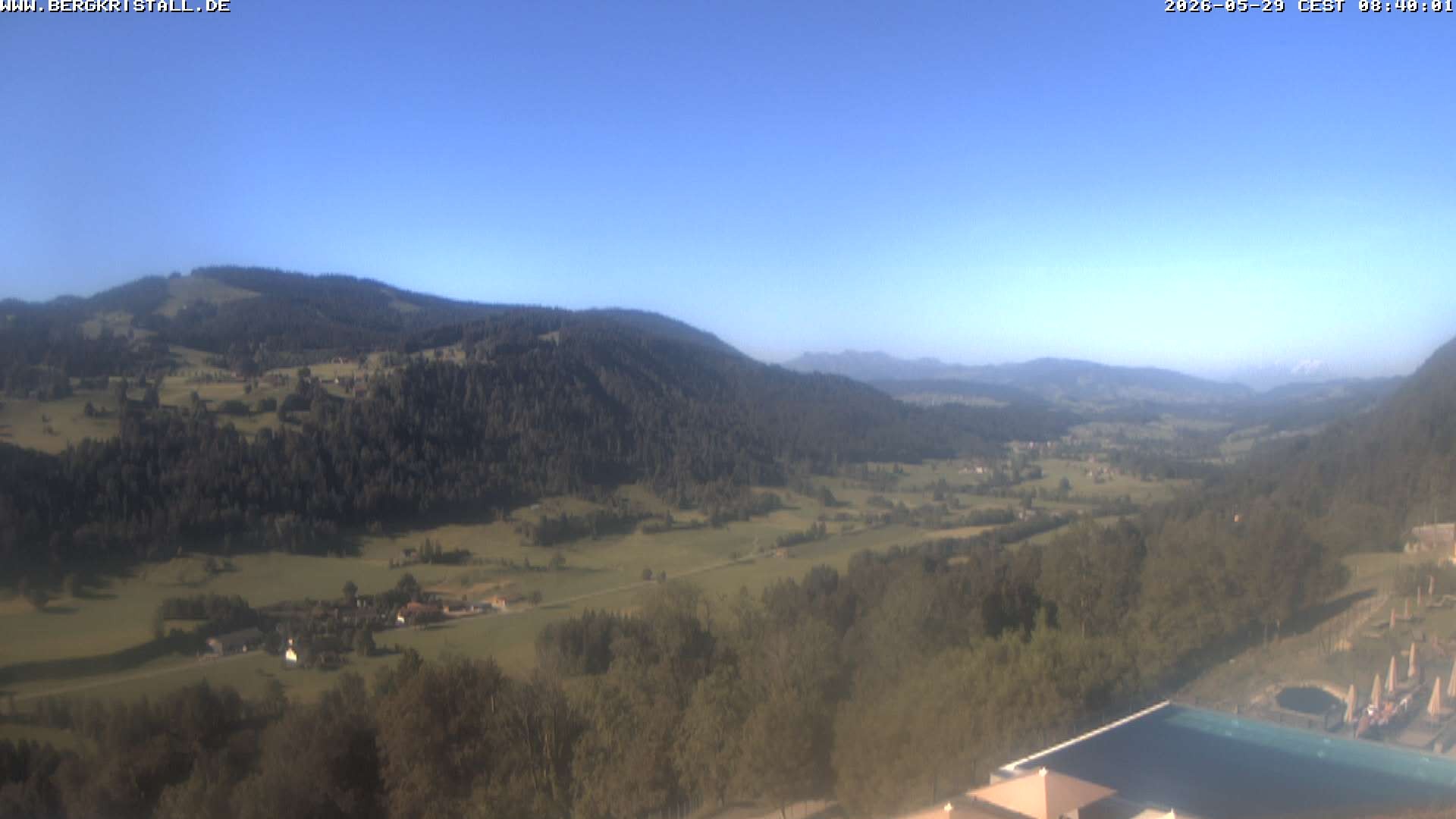Archiv Foto Webcam Blick vom Hotel Bergkristall in Oberstaufen