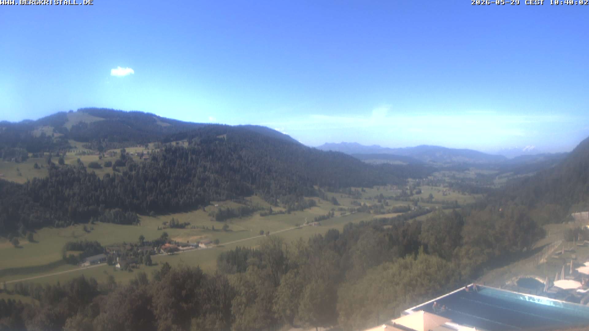 Archiv Foto Webcam Blick vom Hotel Bergkristall in Oberstaufen