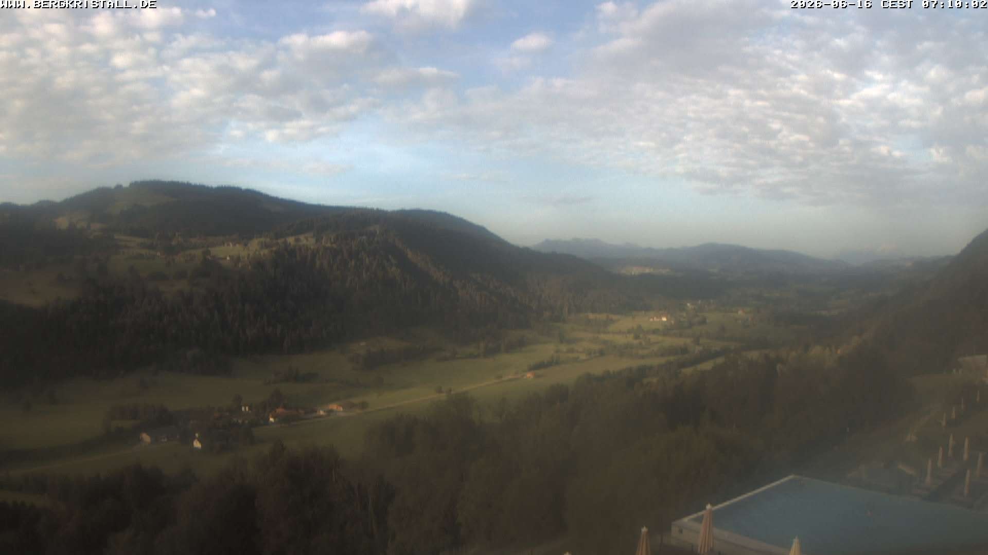 Archiv Foto Webcam Blick vom Hotel Bergkristall in Oberstaufen