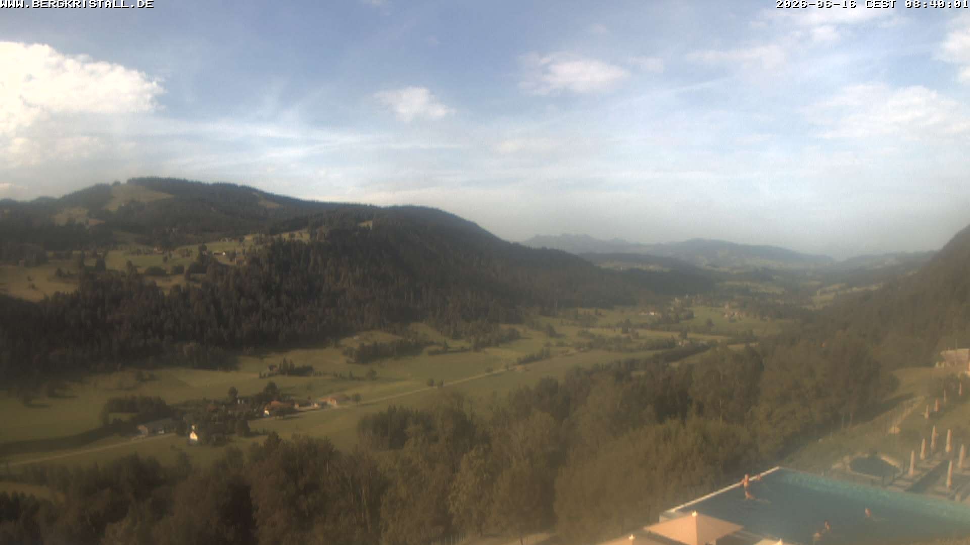 Archiv Foto Webcam Blick vom Hotel Bergkristall in Oberstaufen