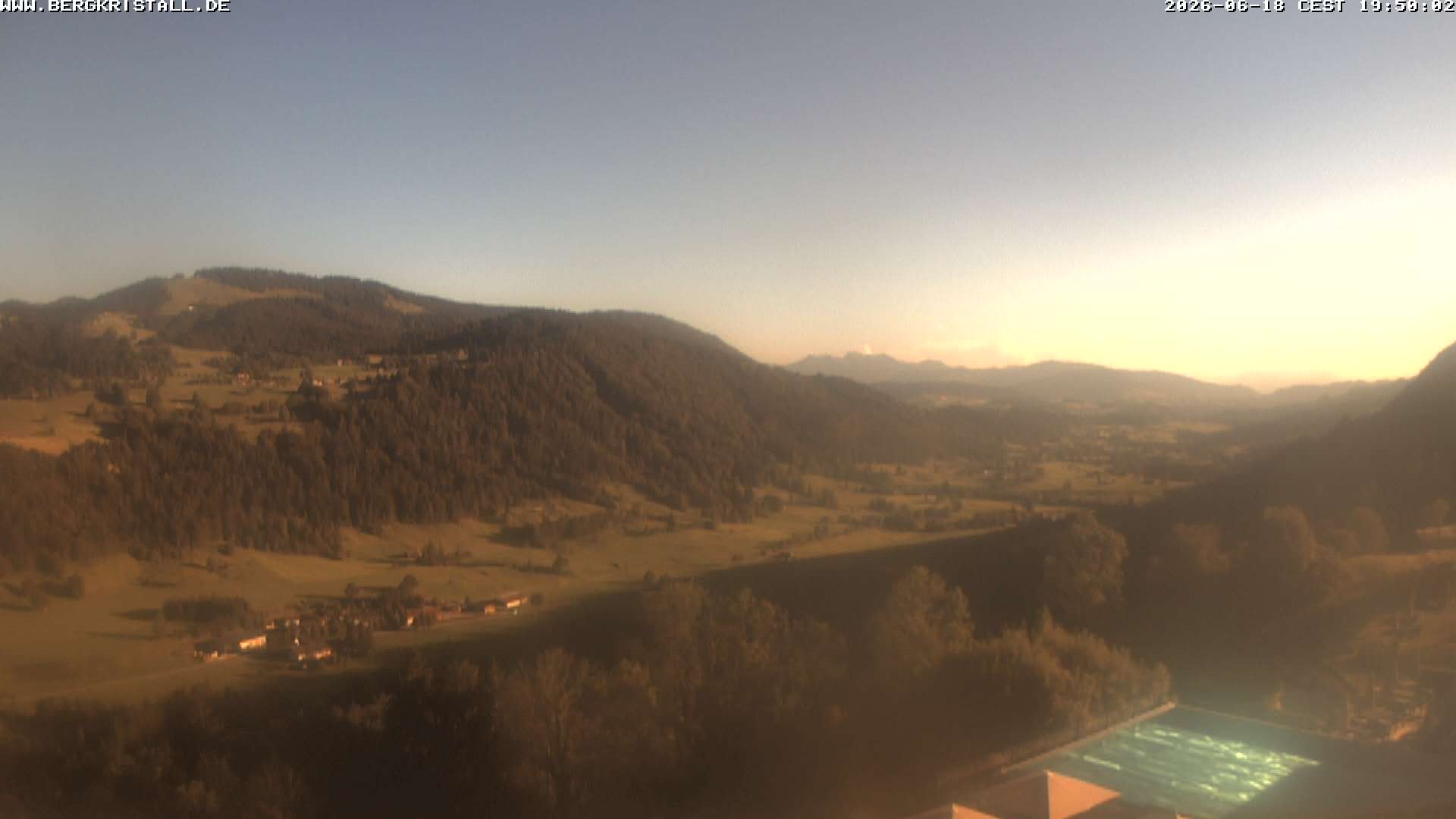 Archiv Foto Webcam Blick vom Hotel Bergkristall in Oberstaufen