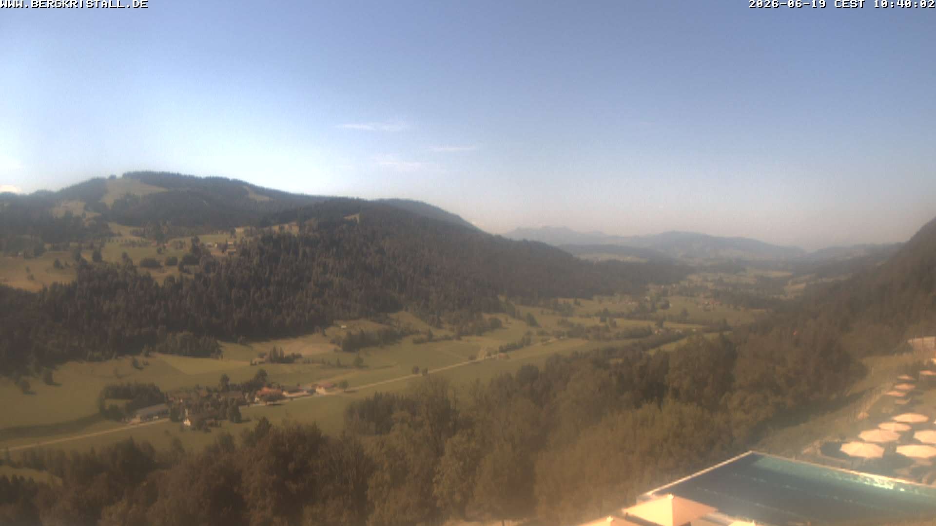 Archiv Foto Webcam Blick vom Hotel Bergkristall in Oberstaufen