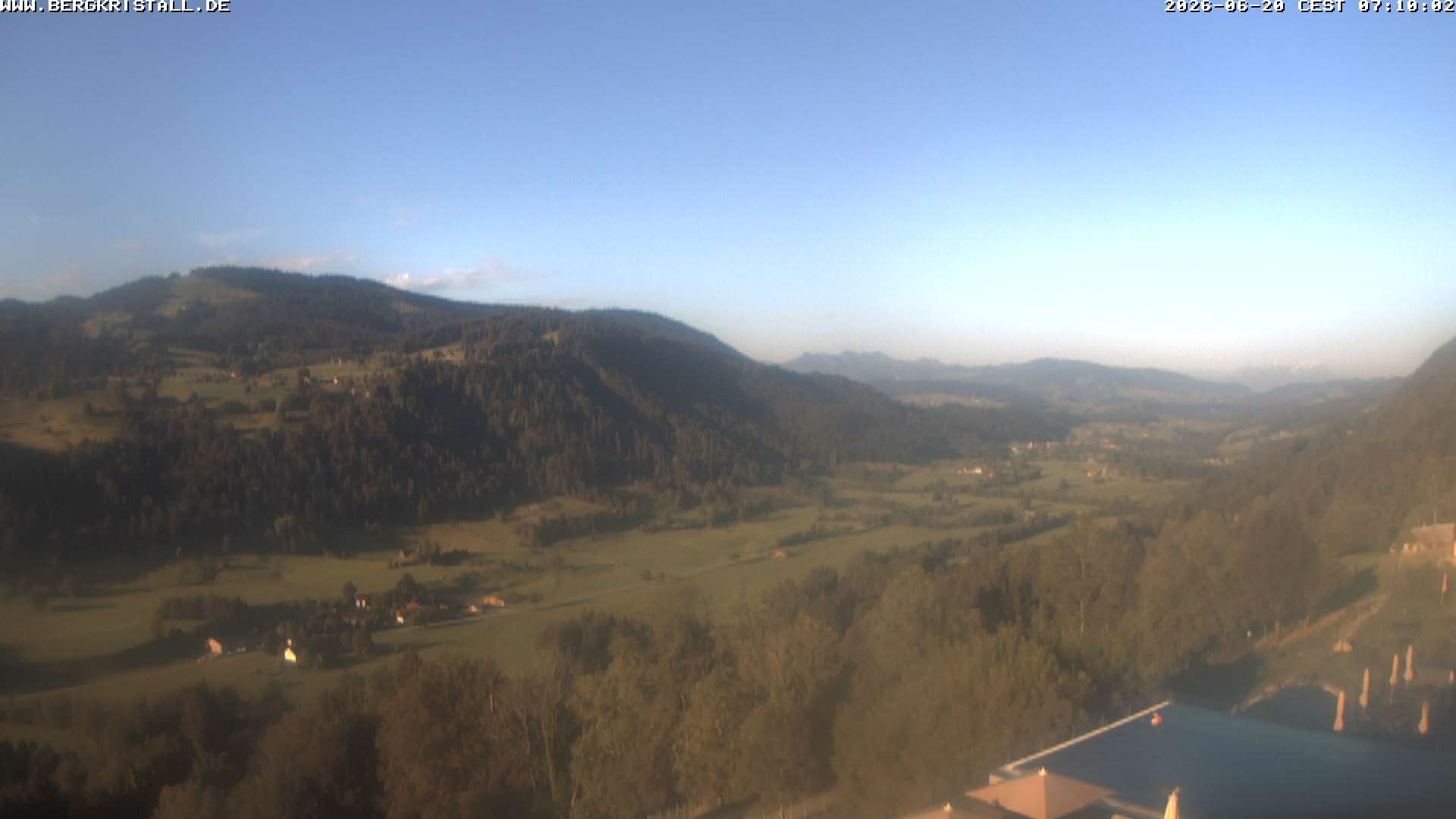 Archiv Foto Webcam Blick vom Hotel Bergkristall in Oberstaufen
