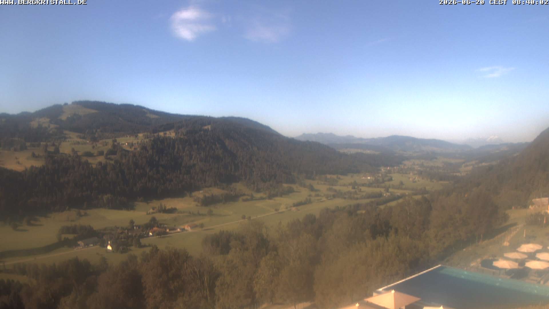 Archiv Foto Webcam Blick vom Hotel Bergkristall in Oberstaufen