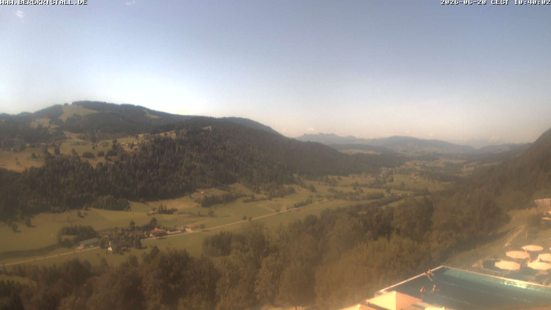 Archiv Foto Webcam Blick vom Hotel Bergkristall in Oberstaufen
