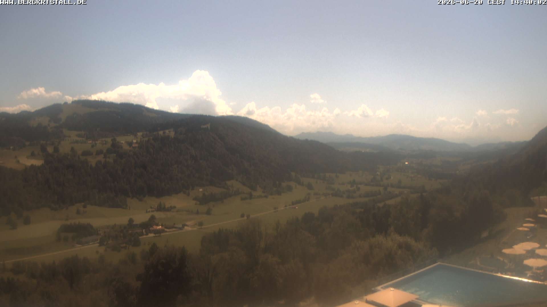 Archiv Foto Webcam Blick vom Hotel Bergkristall in Oberstaufen
