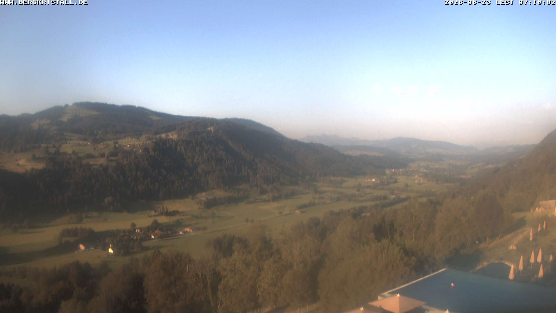 Archiv Foto Webcam Blick vom Hotel Bergkristall in Oberstaufen