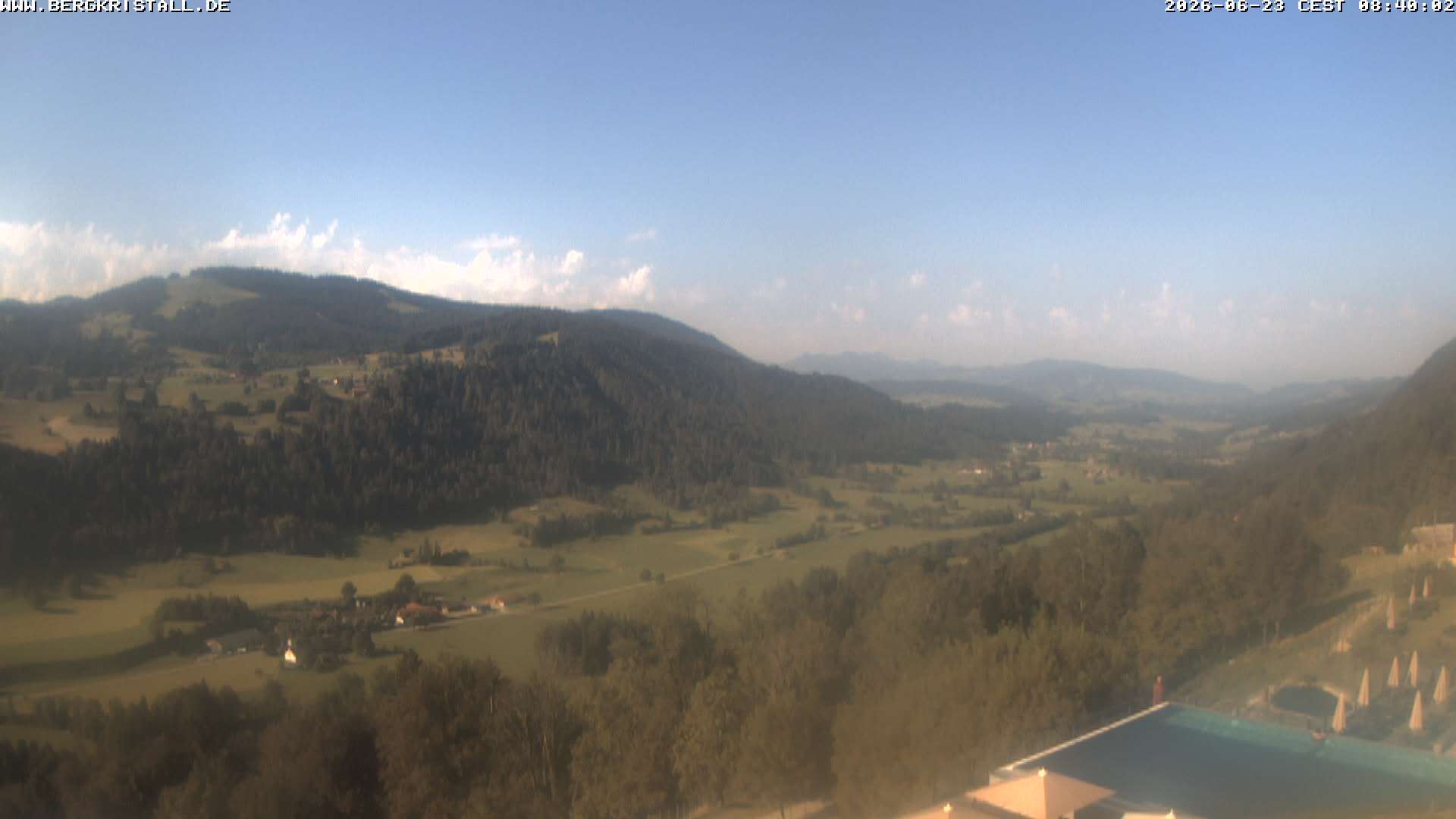 Archiv Foto Webcam Blick vom Hotel Bergkristall in Oberstaufen
