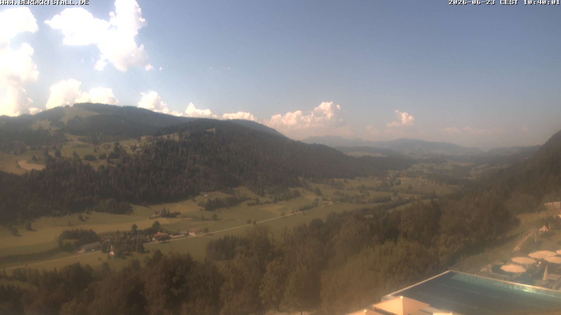 Archiv Foto Webcam Blick vom Hotel Bergkristall in Oberstaufen