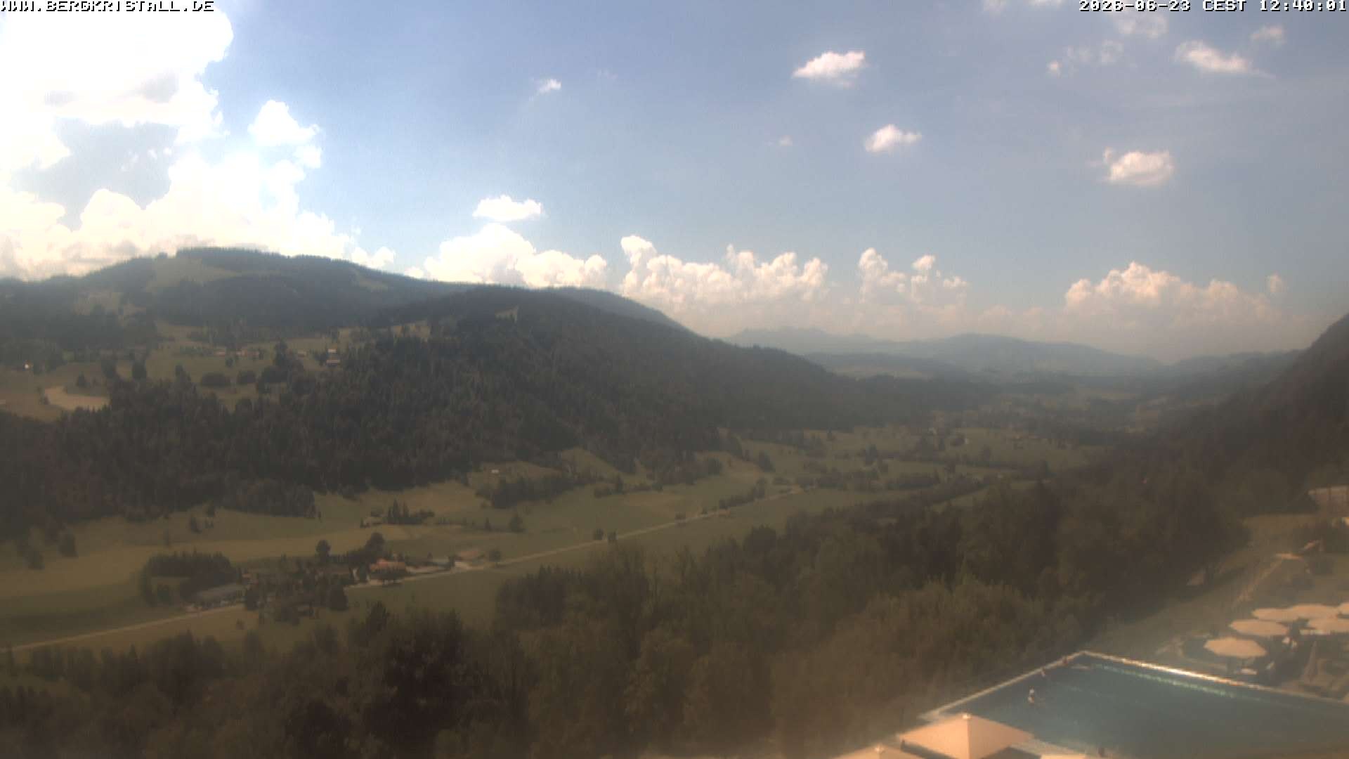 Archiv Foto Webcam Blick vom Hotel Bergkristall in Oberstaufen