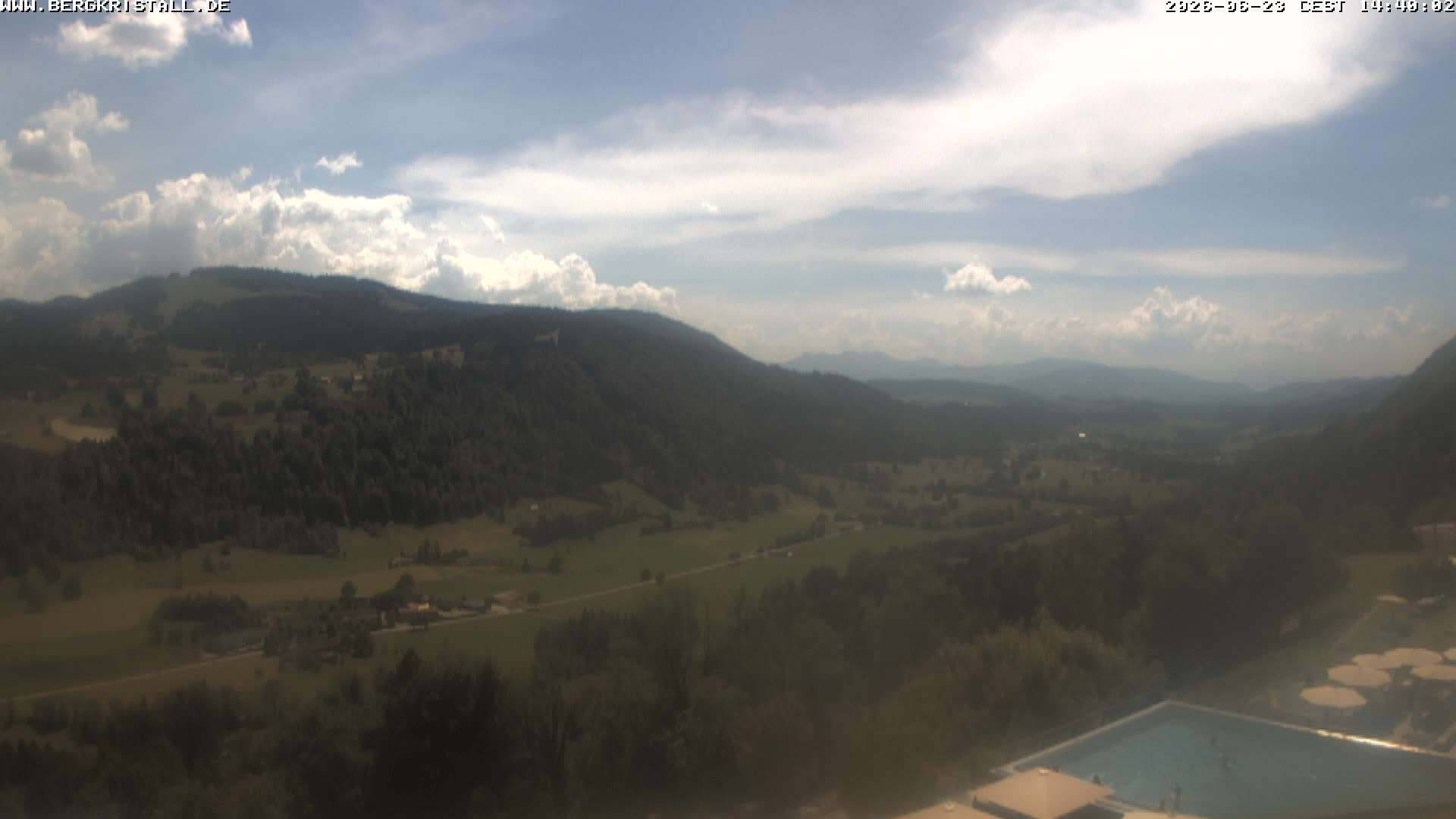 Archiv Foto Webcam Blick vom Hotel Bergkristall in Oberstaufen