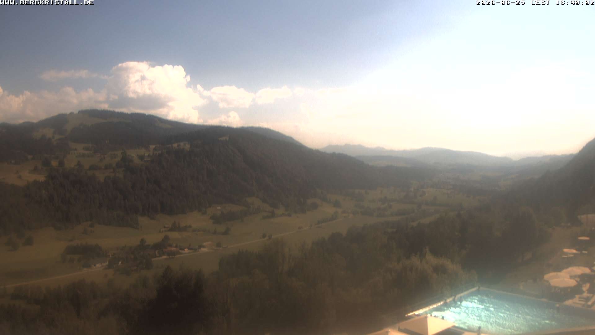 Archiv Foto Webcam Blick vom Hotel Bergkristall in Oberstaufen