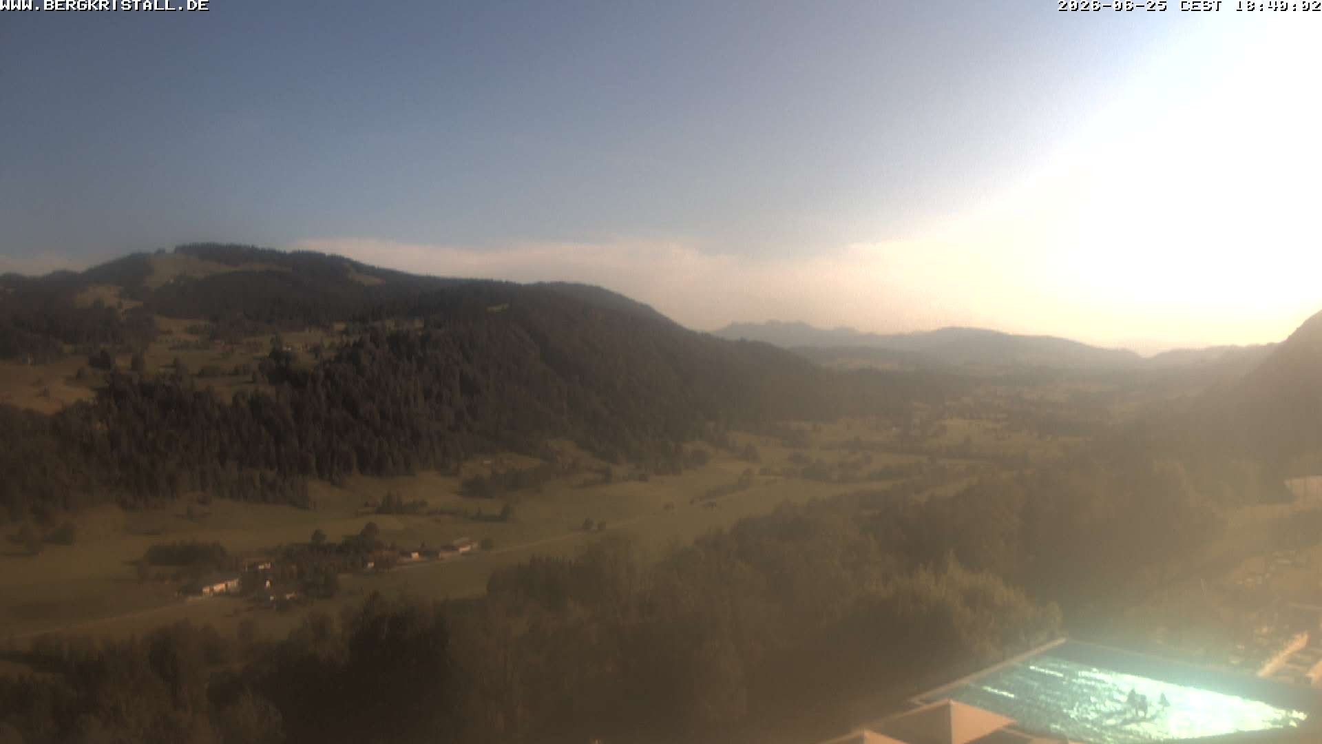 Archiv Foto Webcam Blick vom Hotel Bergkristall in Oberstaufen