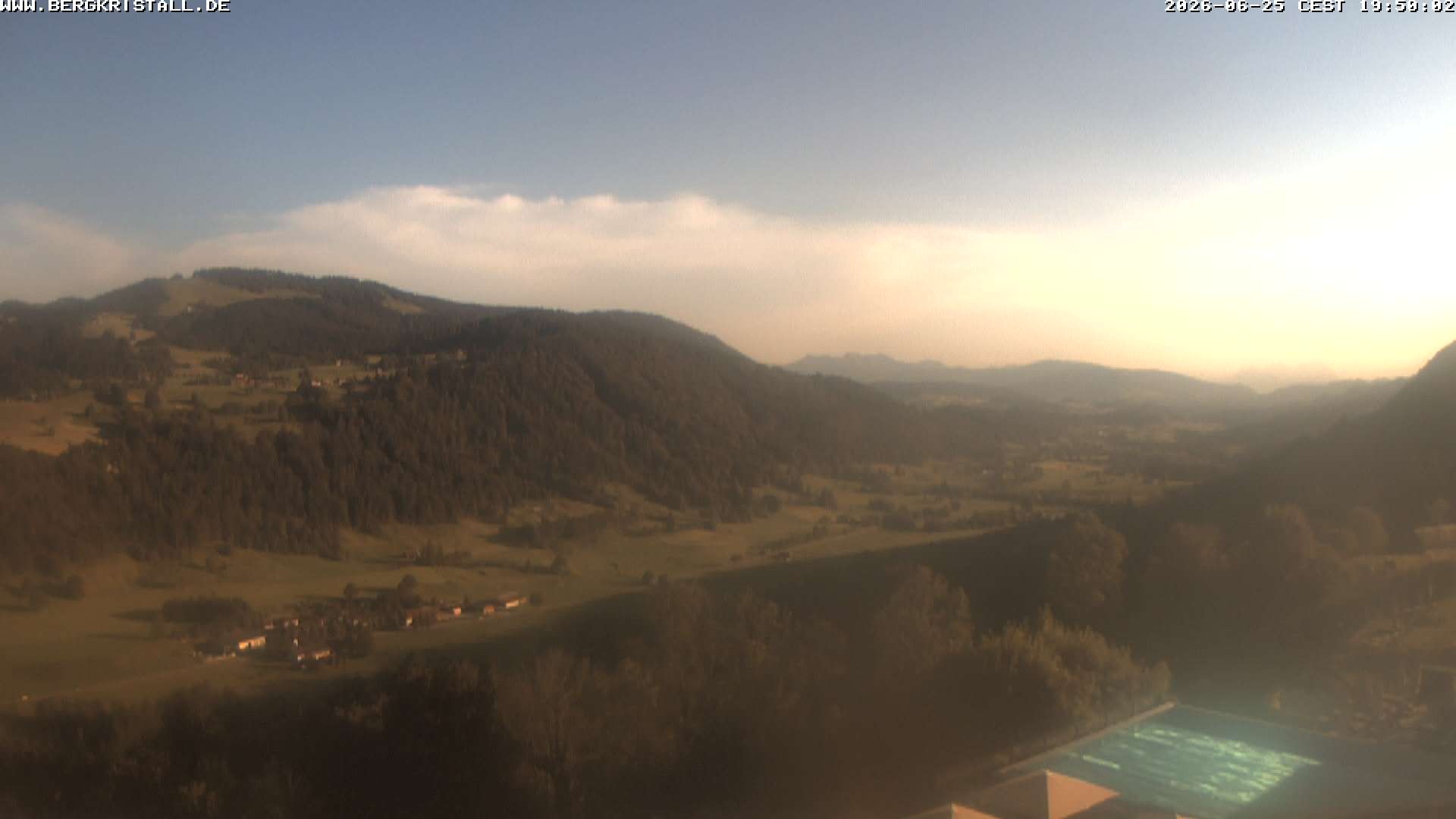 Archiv Foto Webcam Blick vom Hotel Bergkristall in Oberstaufen