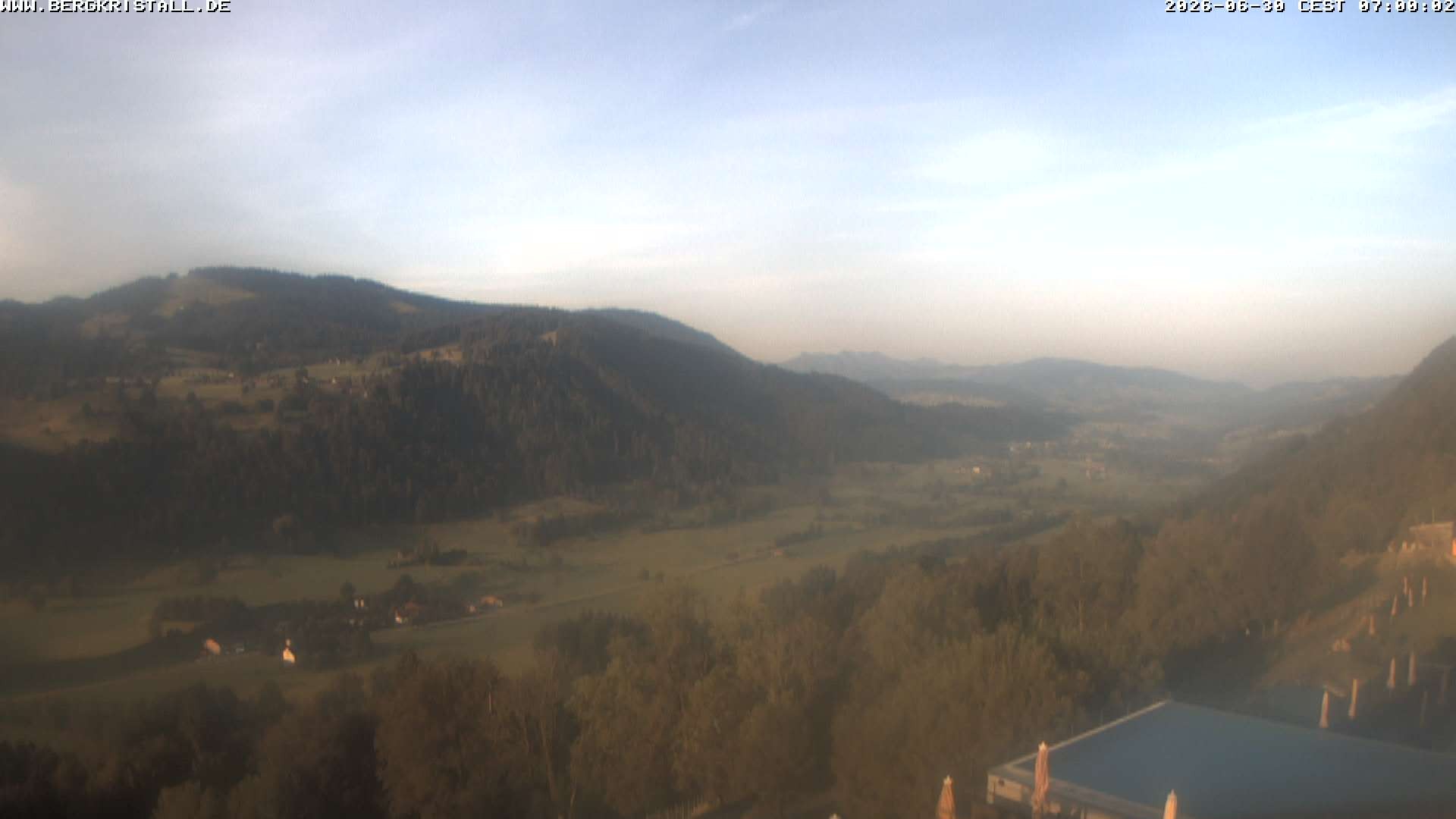 Archiv Foto Webcam Blick vom Hotel Bergkristall in Oberstaufen