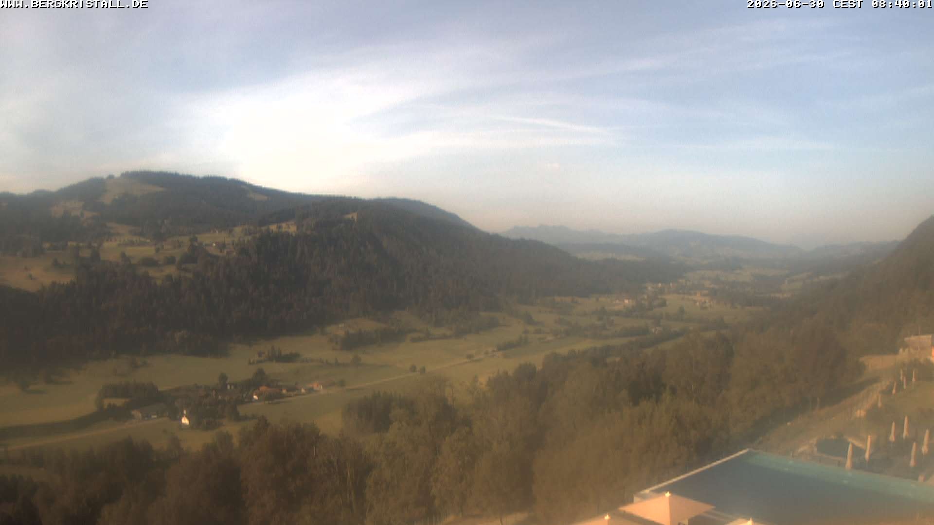 Archiv Foto Webcam Blick vom Hotel Bergkristall in Oberstaufen