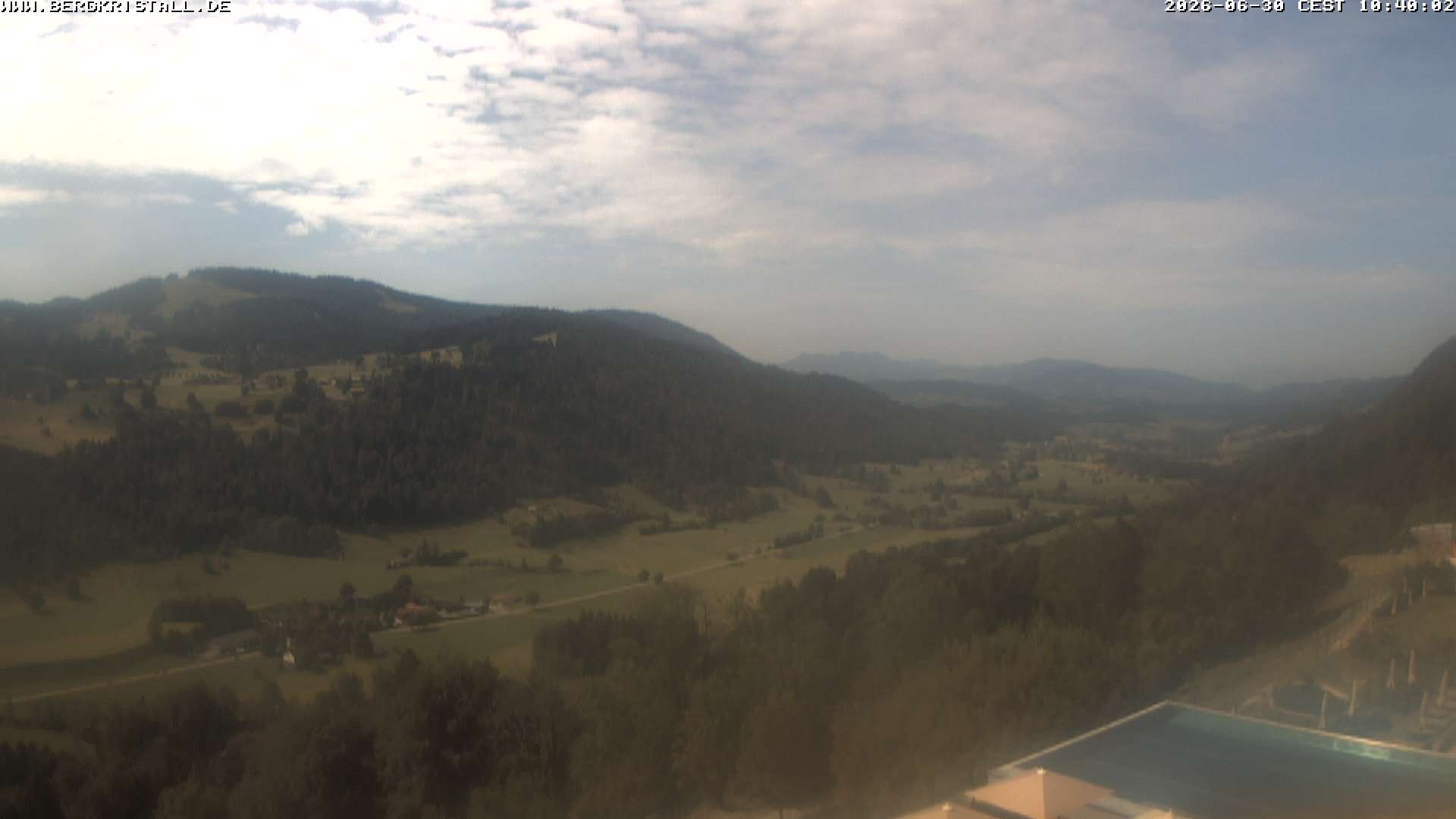 Archiv Foto Webcam Blick vom Hotel Bergkristall in Oberstaufen