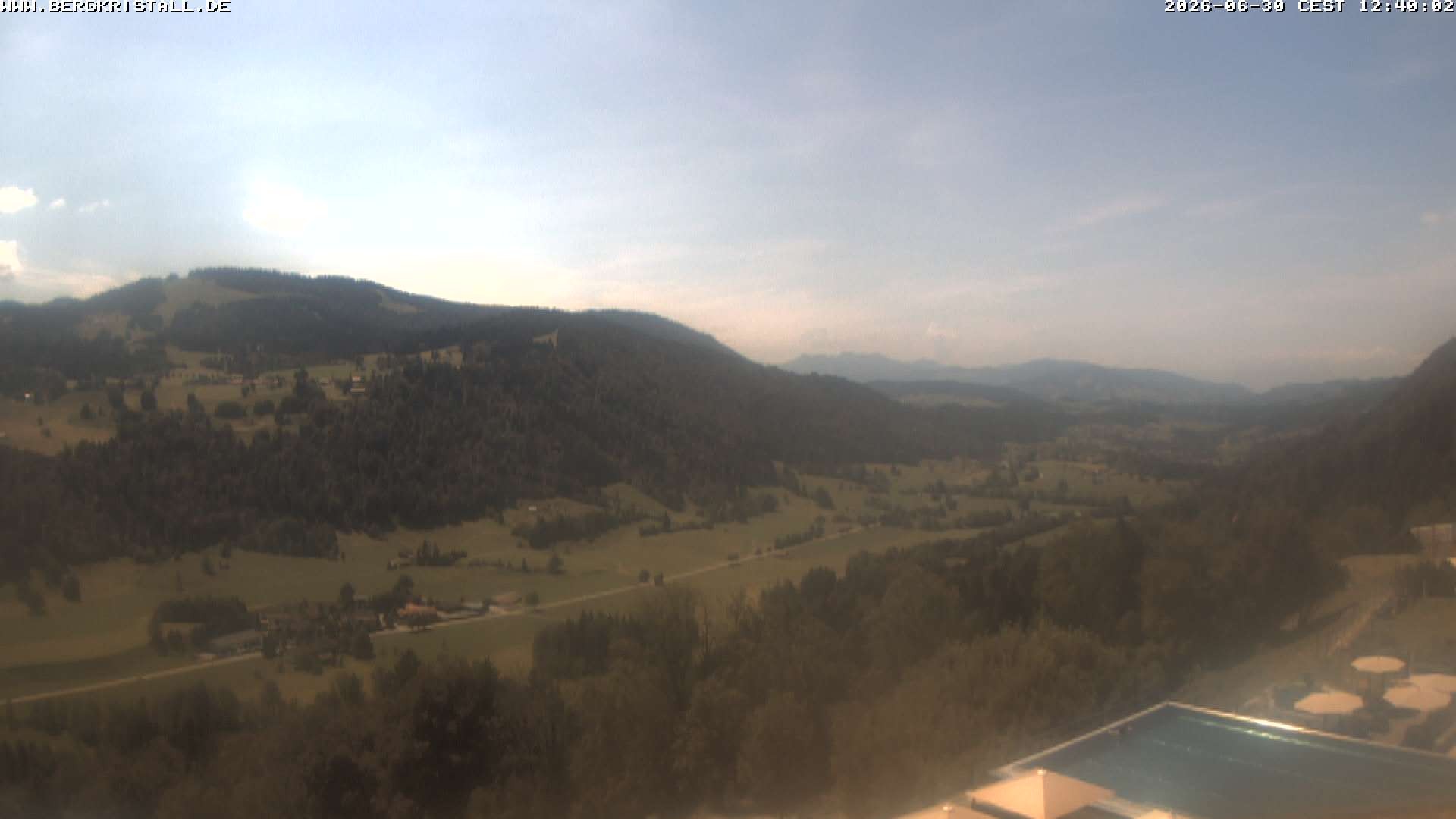 Archiv Foto Webcam Blick vom Hotel Bergkristall in Oberstaufen