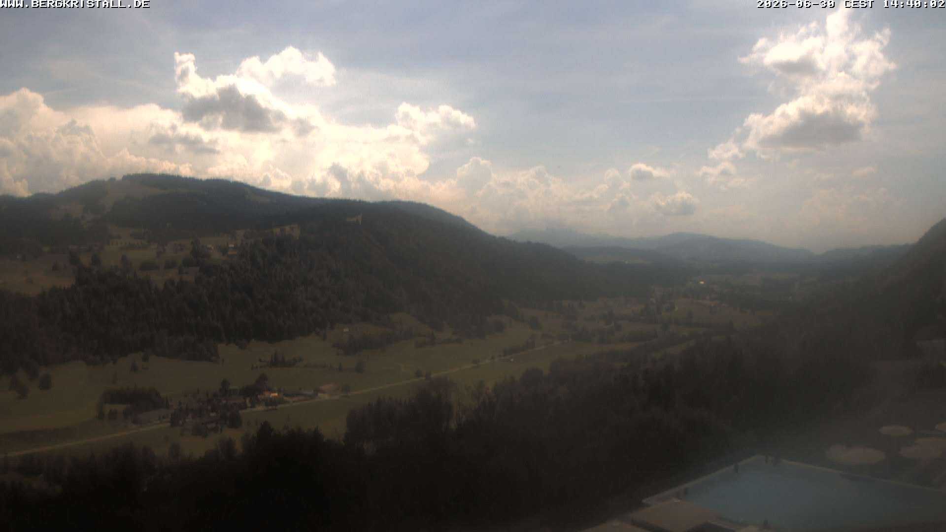 Archiv Foto Webcam Blick vom Hotel Bergkristall in Oberstaufen