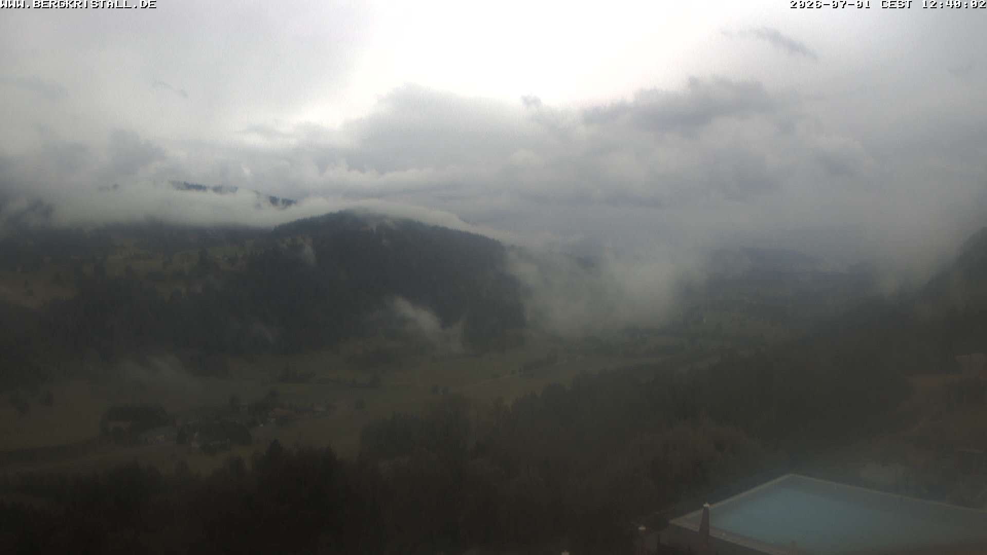 Archiv Foto Webcam Blick vom Hotel Bergkristall in Oberstaufen