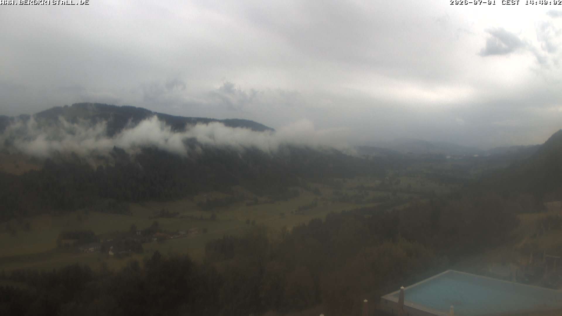 Archiv Foto Webcam Blick vom Hotel Bergkristall in Oberstaufen