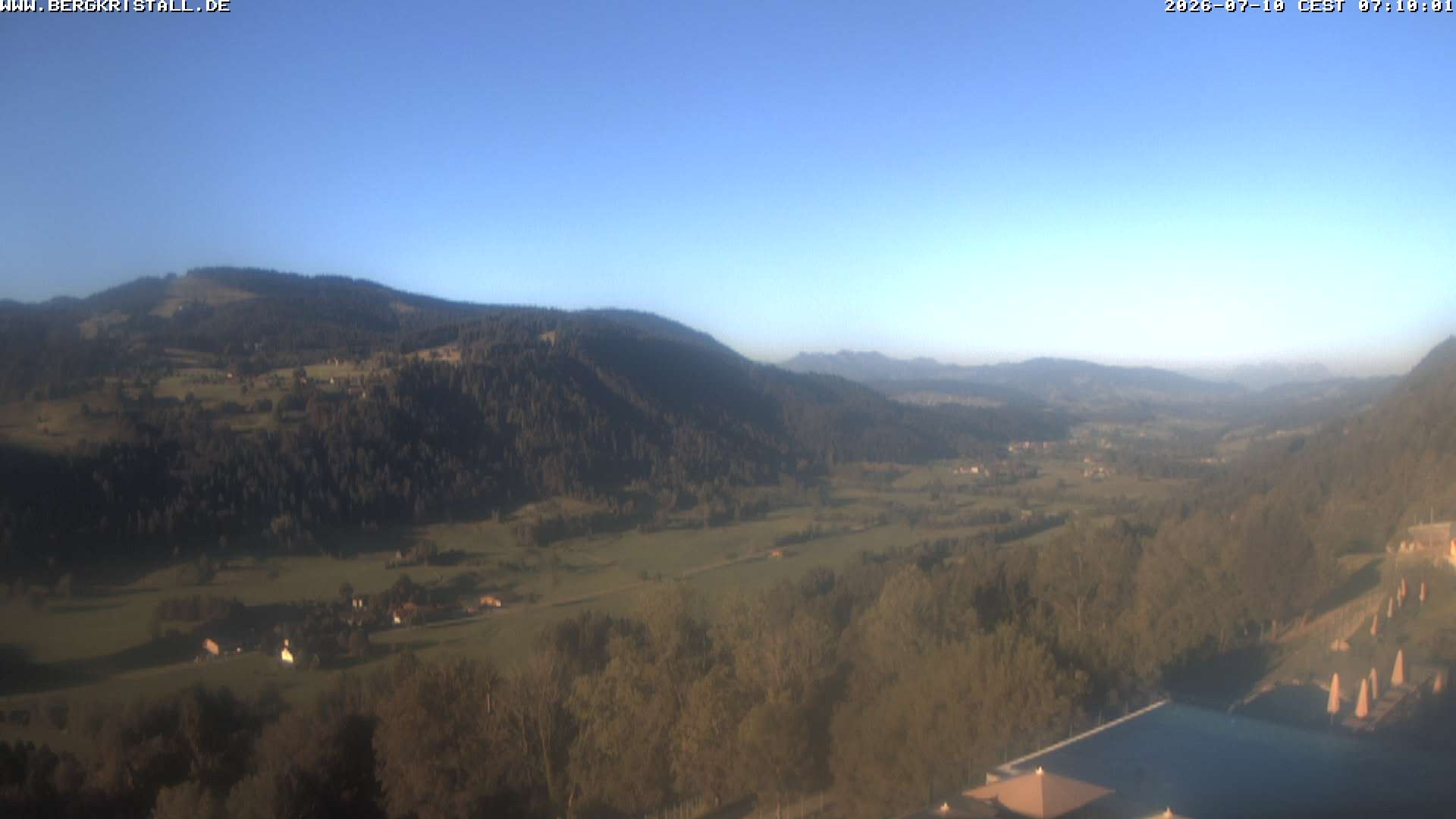 Archiv Foto Webcam Blick vom Hotel Bergkristall in Oberstaufen