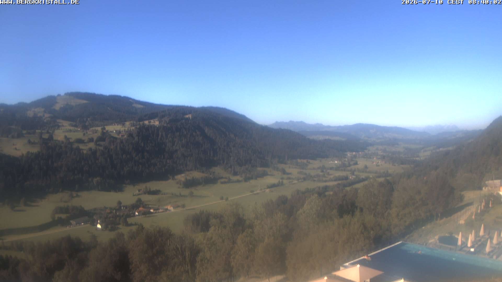 Archiv Foto Webcam Blick vom Hotel Bergkristall in Oberstaufen
