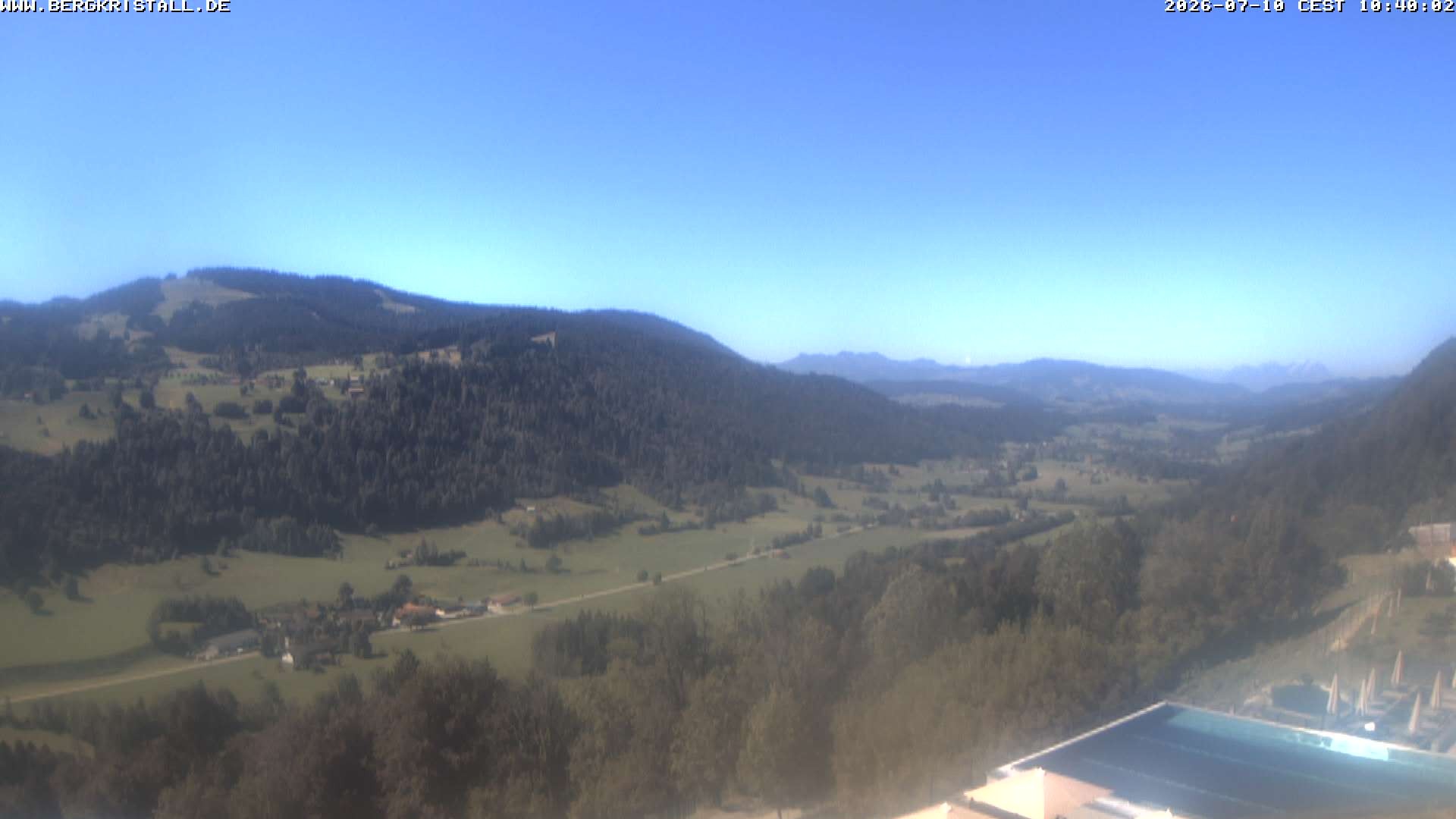 Archiv Foto Webcam Blick vom Hotel Bergkristall in Oberstaufen