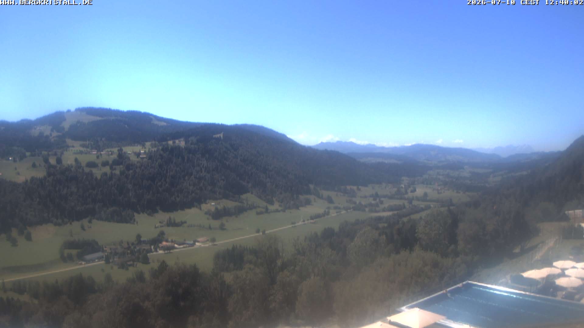 Archiv Foto Webcam Blick vom Hotel Bergkristall in Oberstaufen