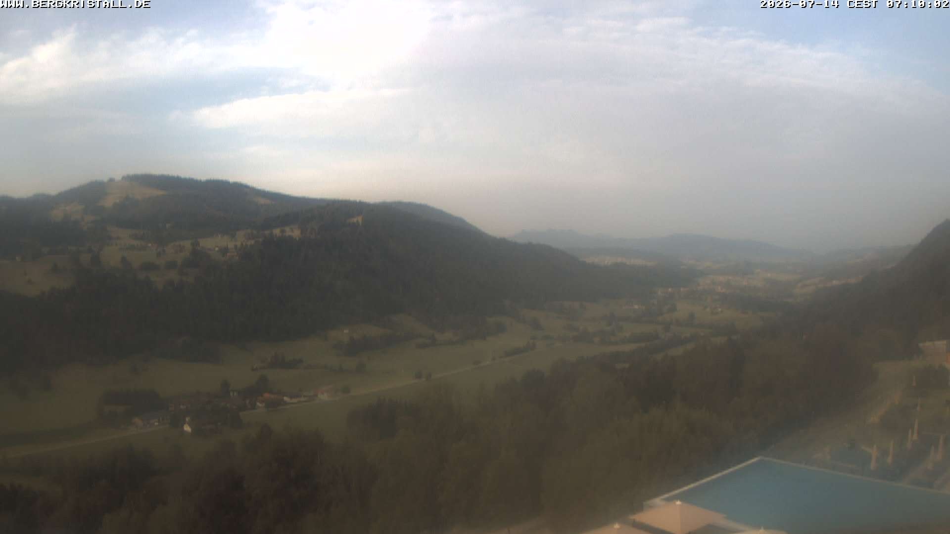 Archiv Foto Webcam Blick vom Hotel Bergkristall in Oberstaufen