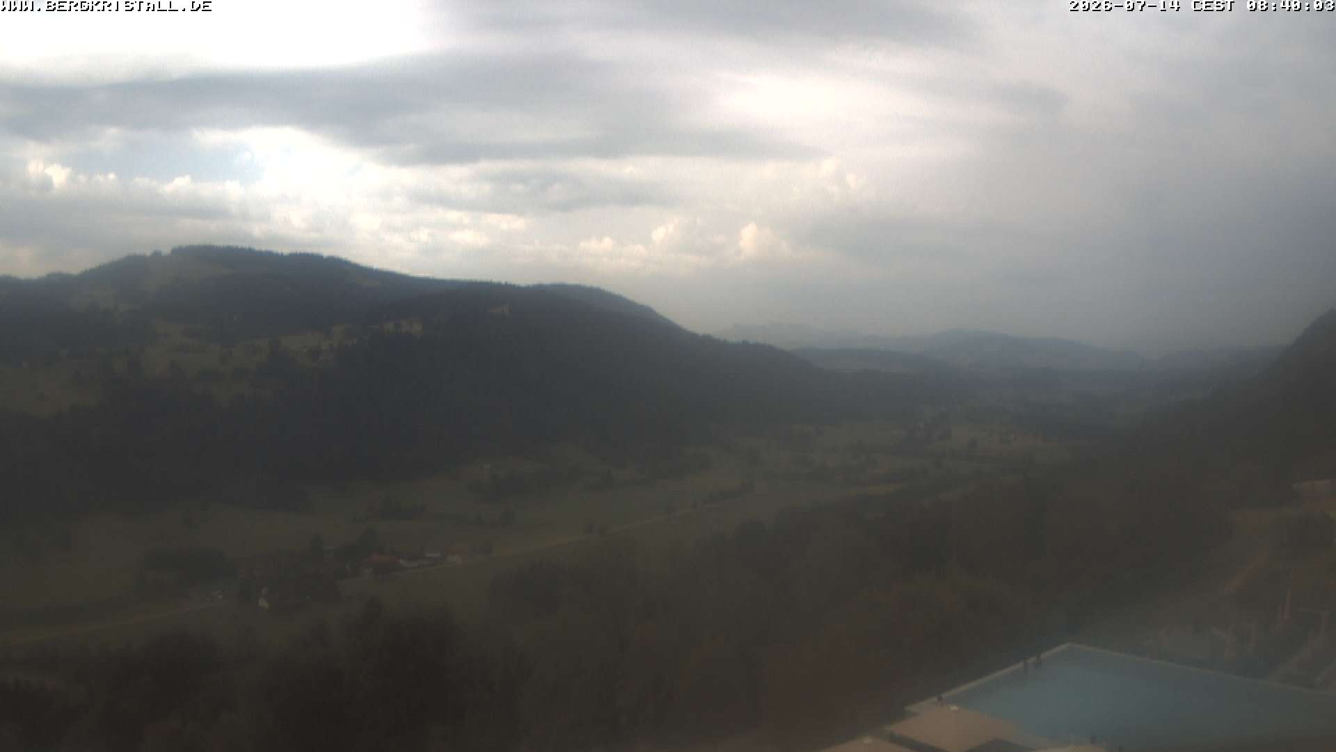 Archiv Foto Webcam Blick vom Hotel Bergkristall in Oberstaufen