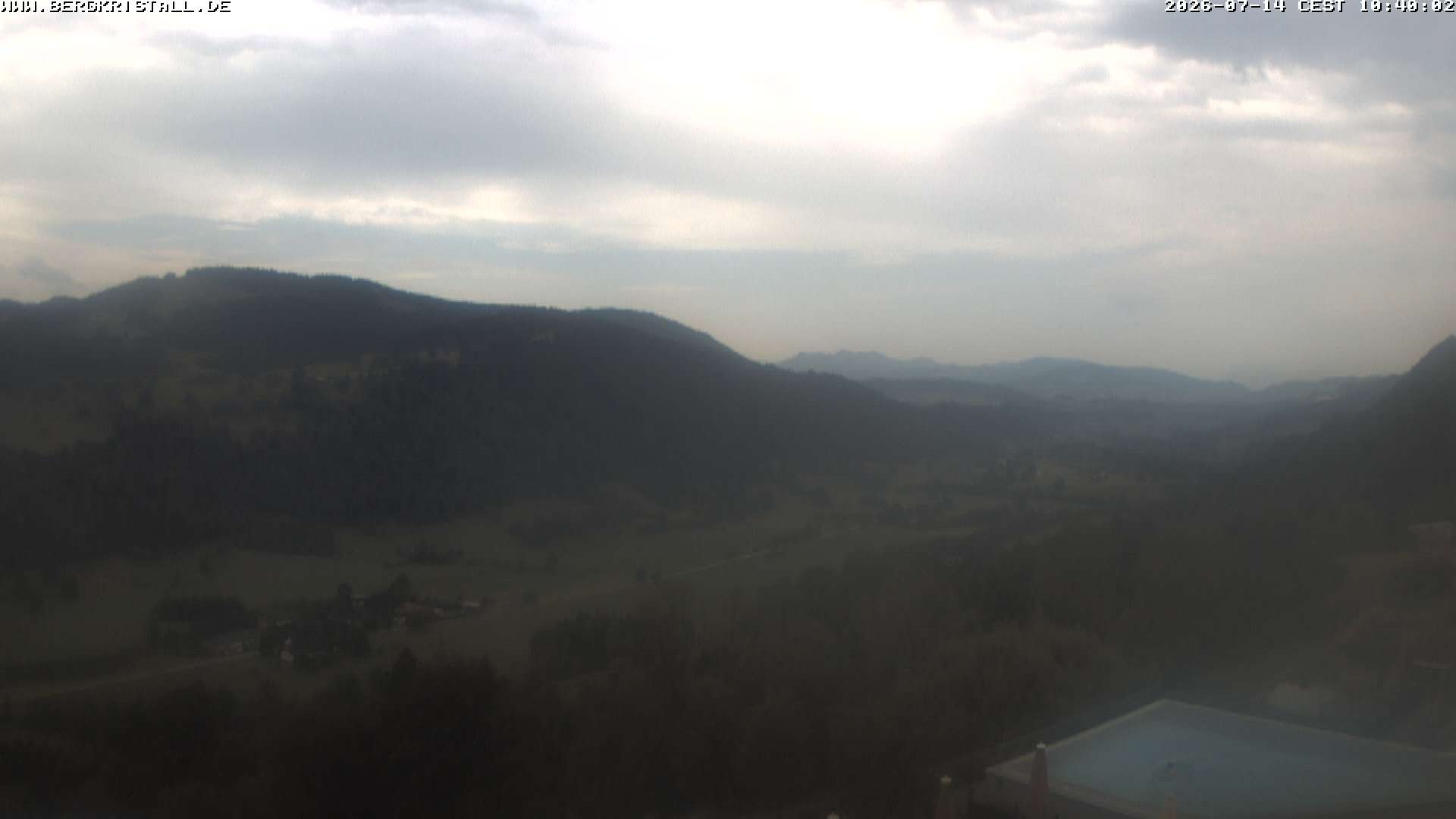 Archiv Foto Webcam Blick vom Hotel Bergkristall in Oberstaufen