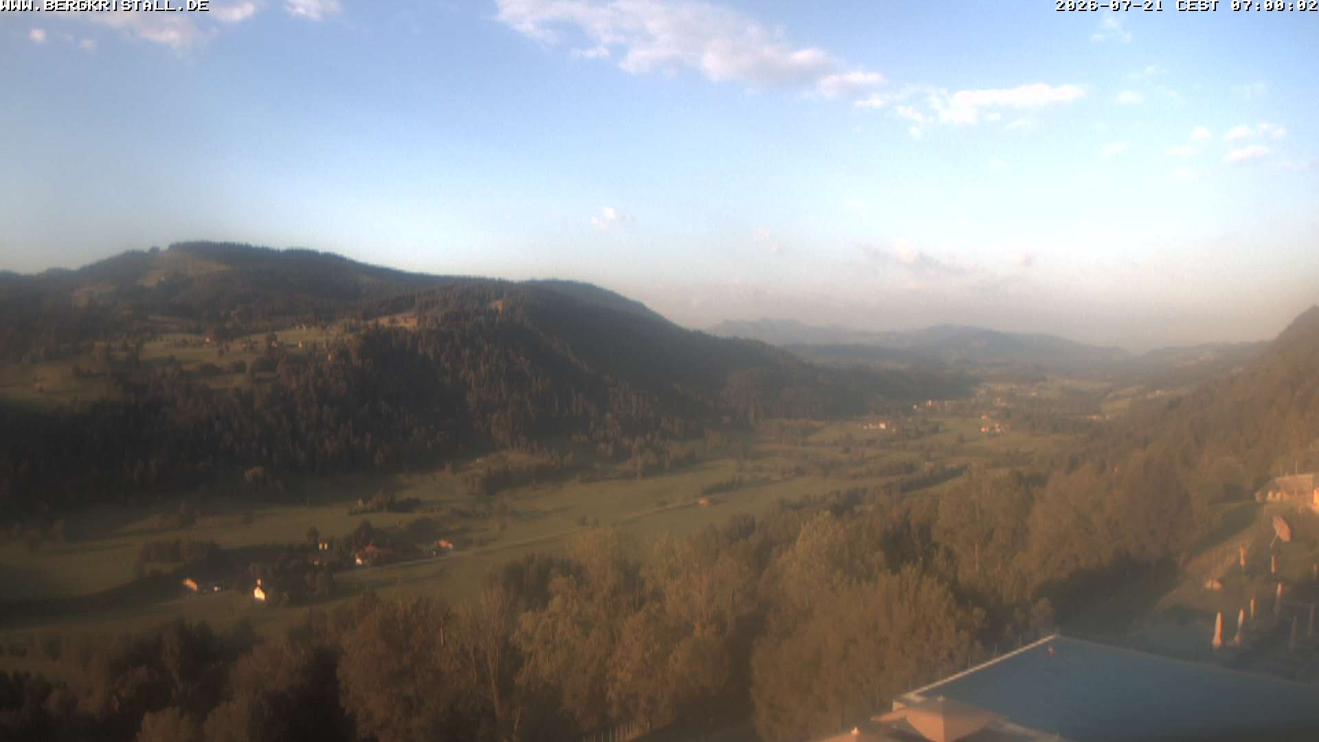 Archiv Foto Webcam Blick vom Hotel Bergkristall in Oberstaufen