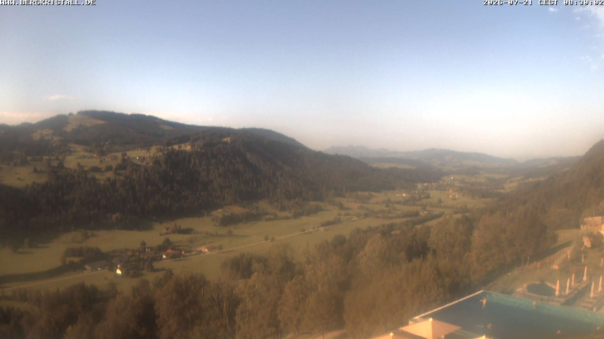 Archiv Foto Webcam Blick vom Hotel Bergkristall in Oberstaufen