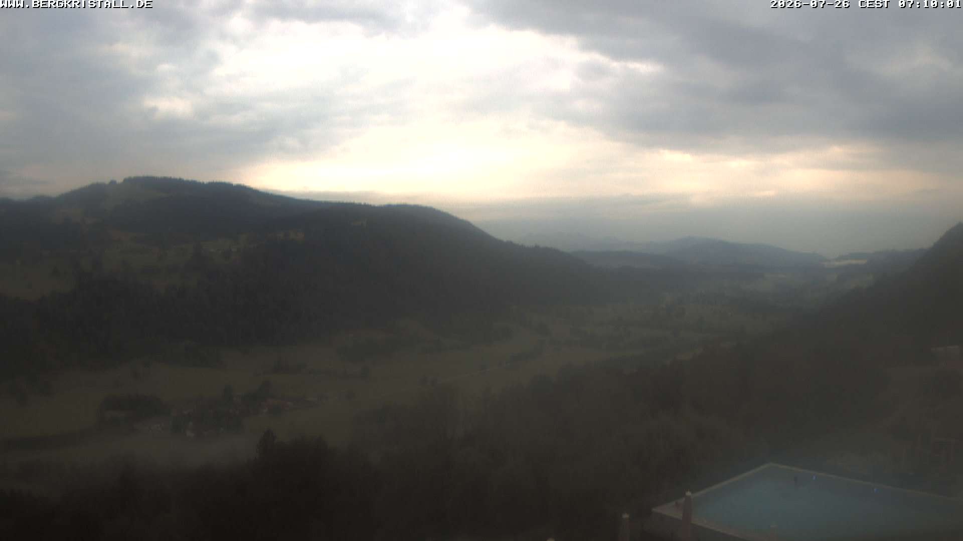 Archiv Foto Webcam Blick vom Hotel Bergkristall in Oberstaufen