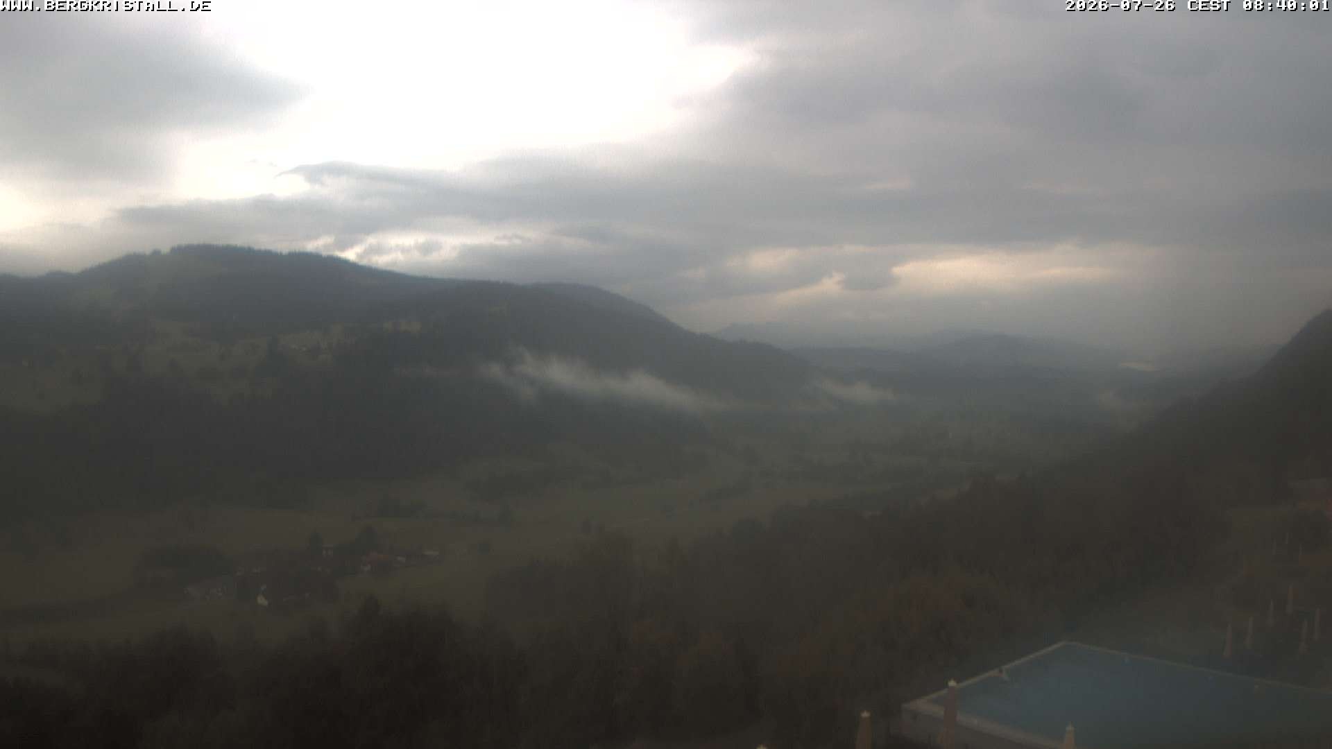 Archiv Foto Webcam Blick vom Hotel Bergkristall in Oberstaufen
