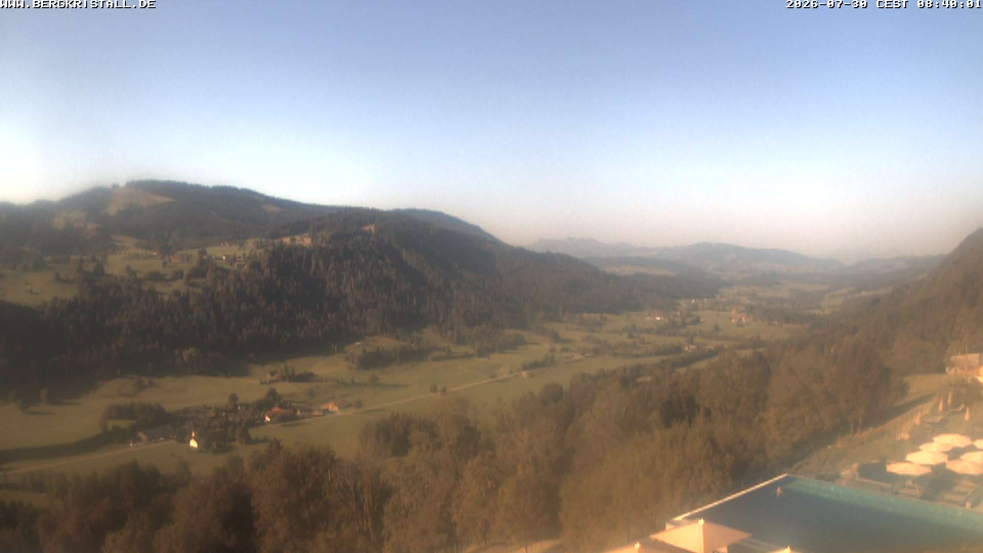 Archiv Foto Webcam Blick vom Hotel Bergkristall in Oberstaufen