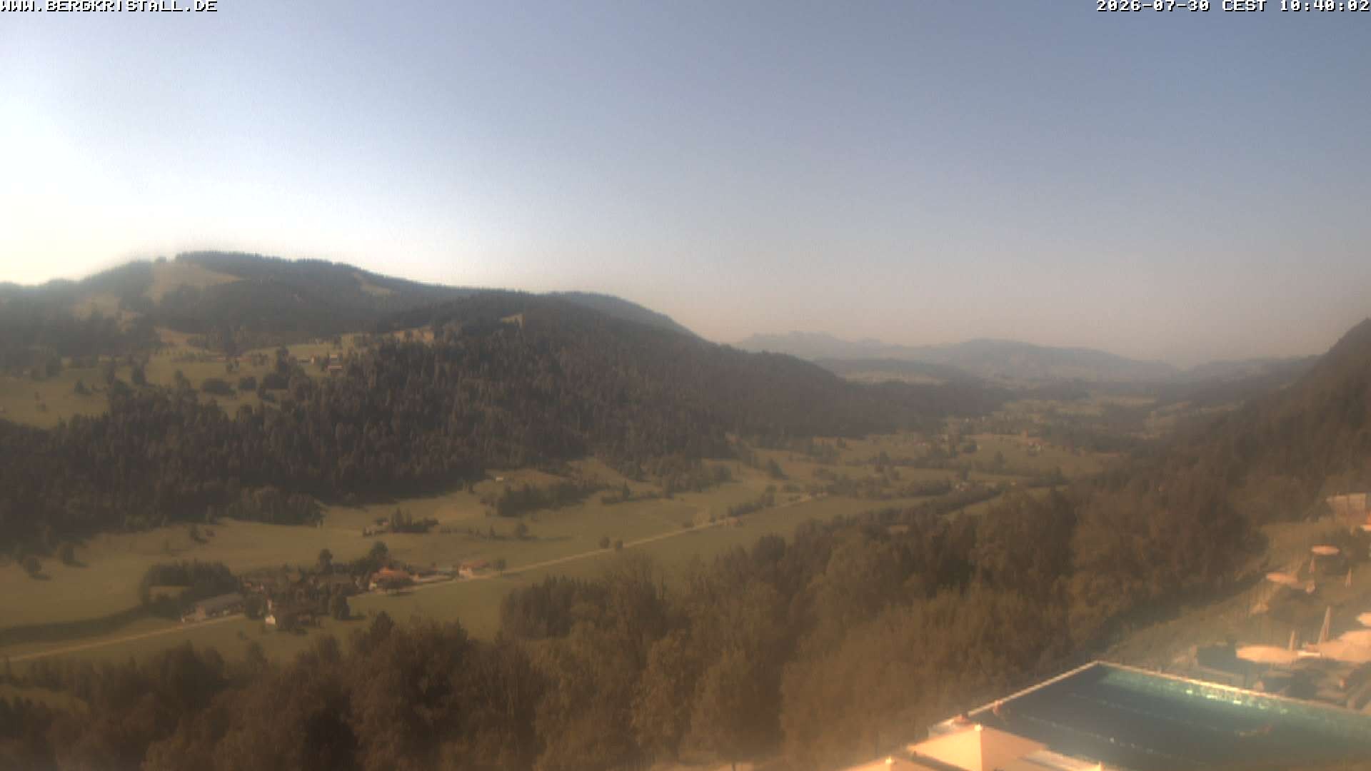 Archiv Foto Webcam Blick vom Hotel Bergkristall in Oberstaufen