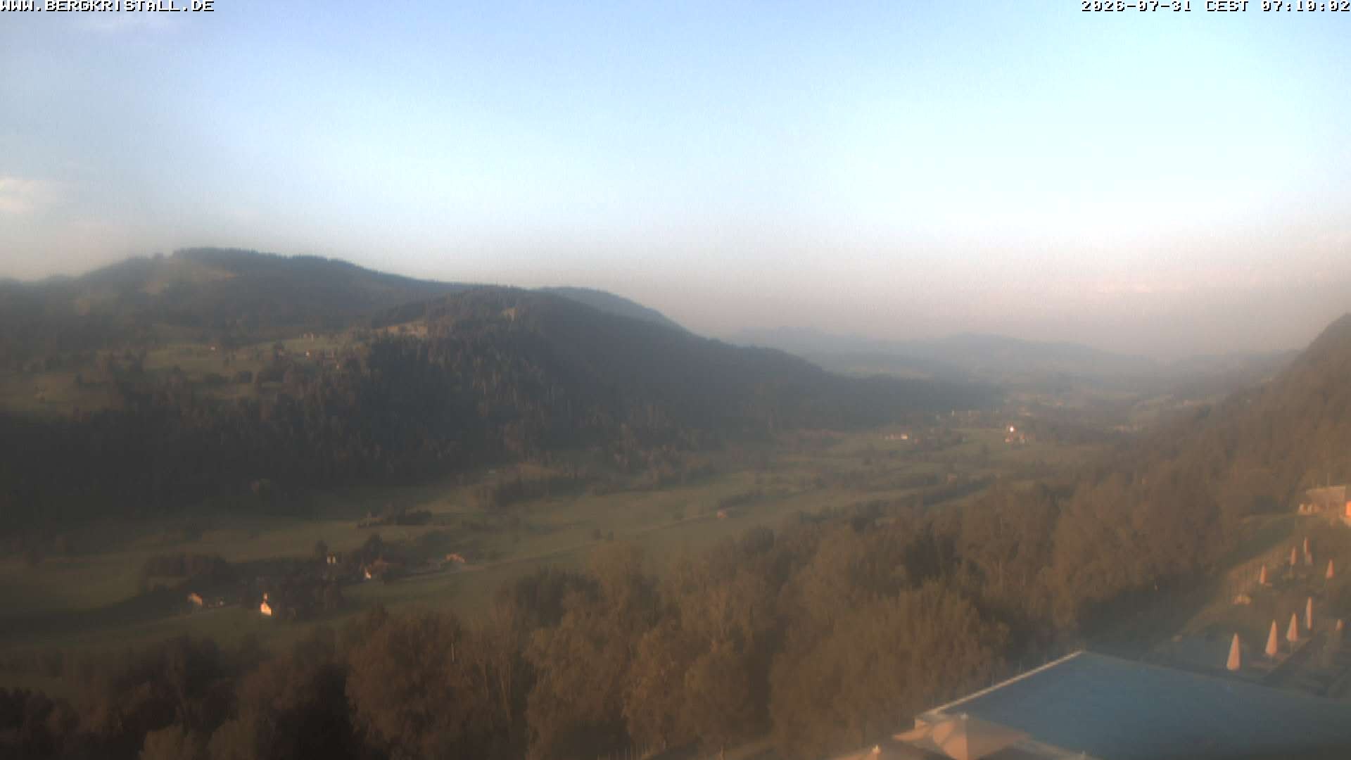 Archiv Foto Webcam Blick vom Hotel Bergkristall in Oberstaufen