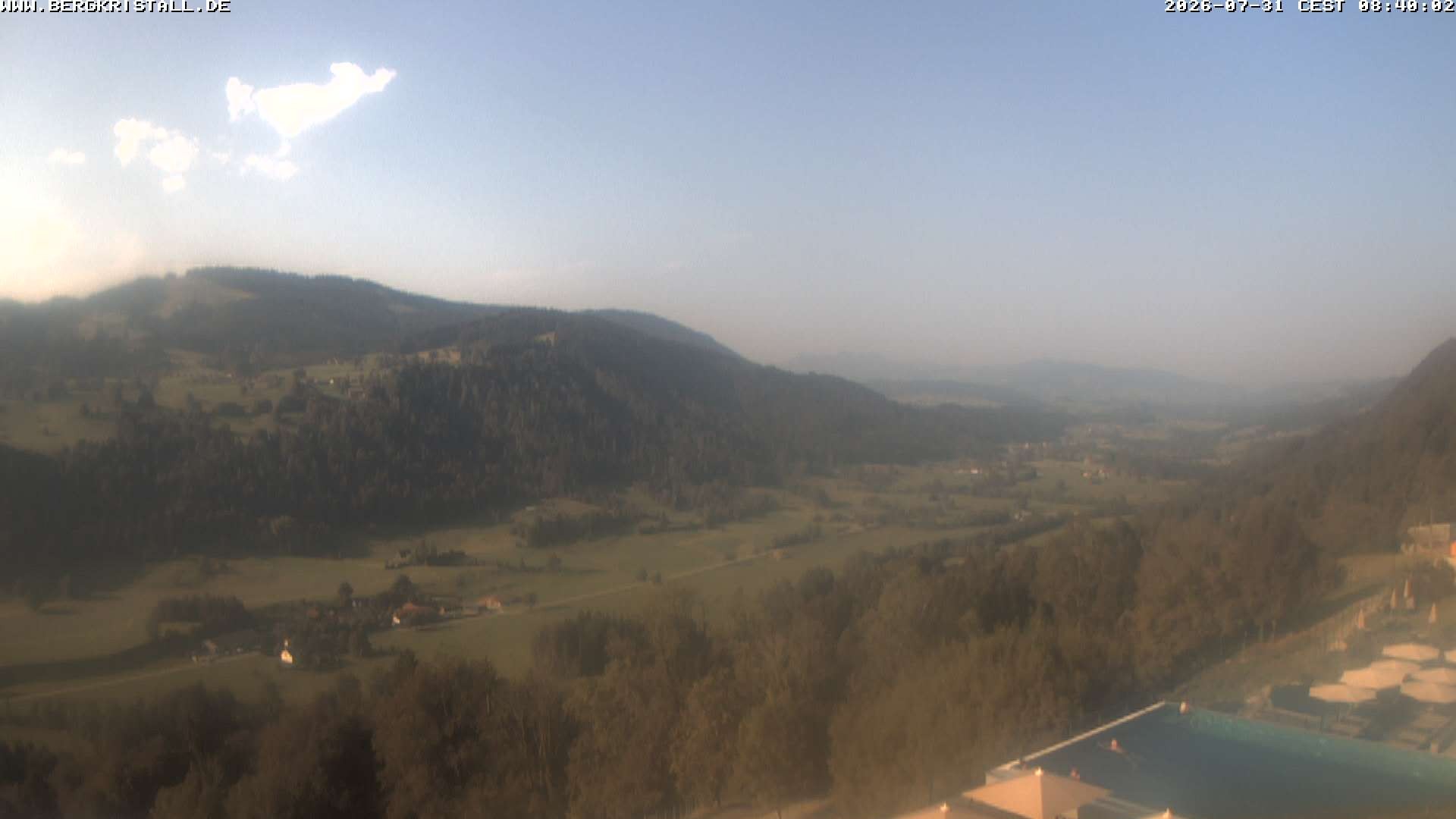 Archiv Foto Webcam Blick vom Hotel Bergkristall in Oberstaufen