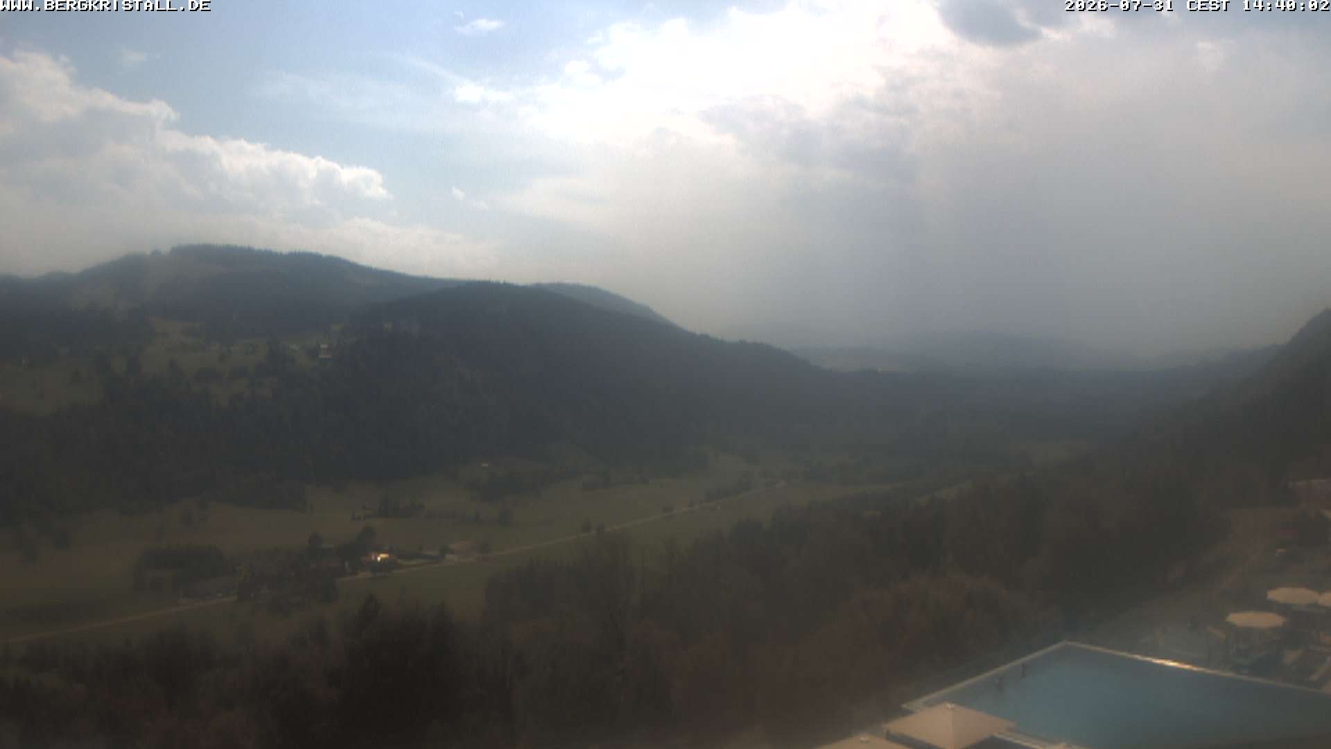 Archiv Foto Webcam Blick vom Hotel Bergkristall in Oberstaufen