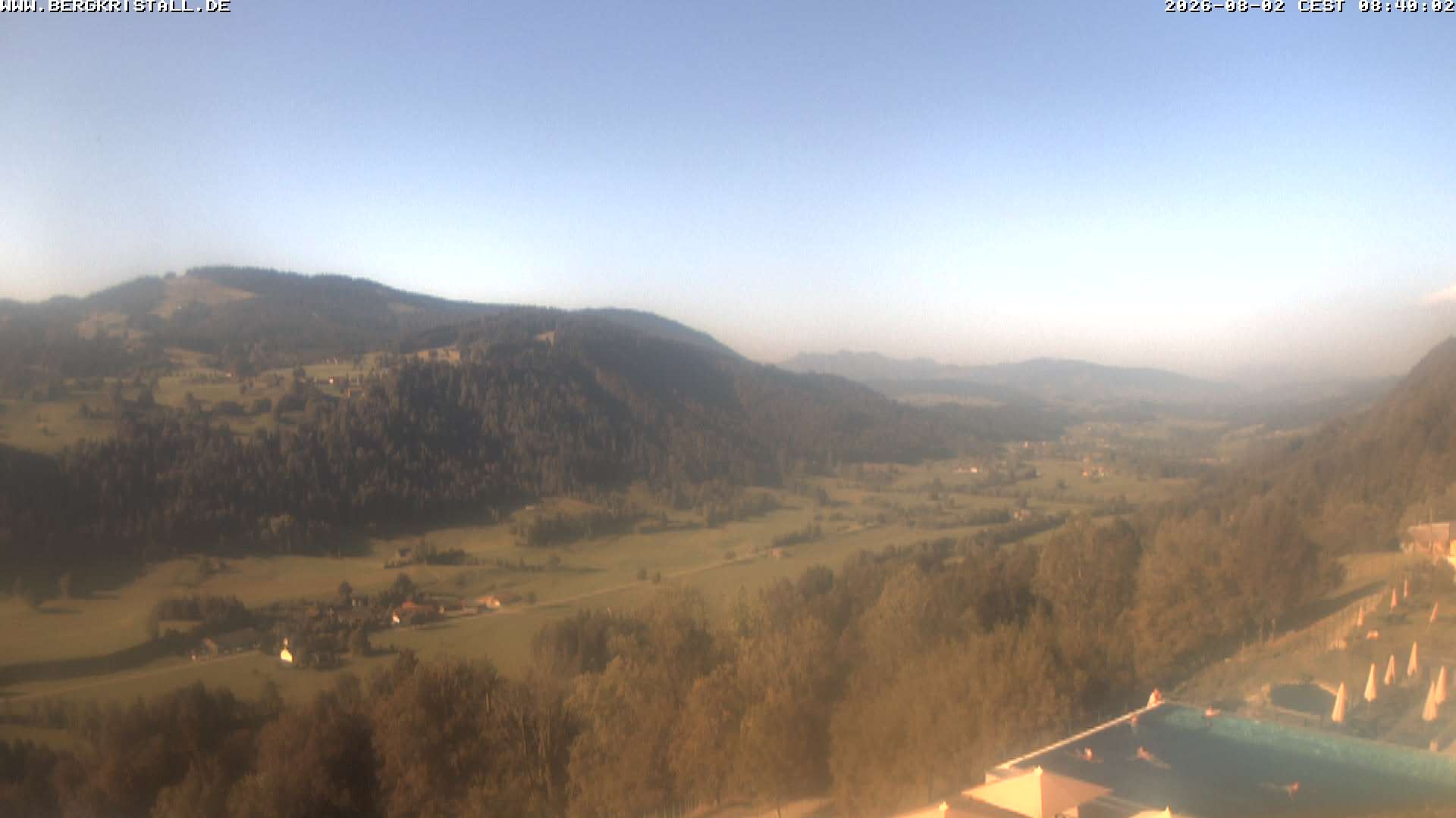 Archiv Foto Webcam Blick vom Hotel Bergkristall in Oberstaufen