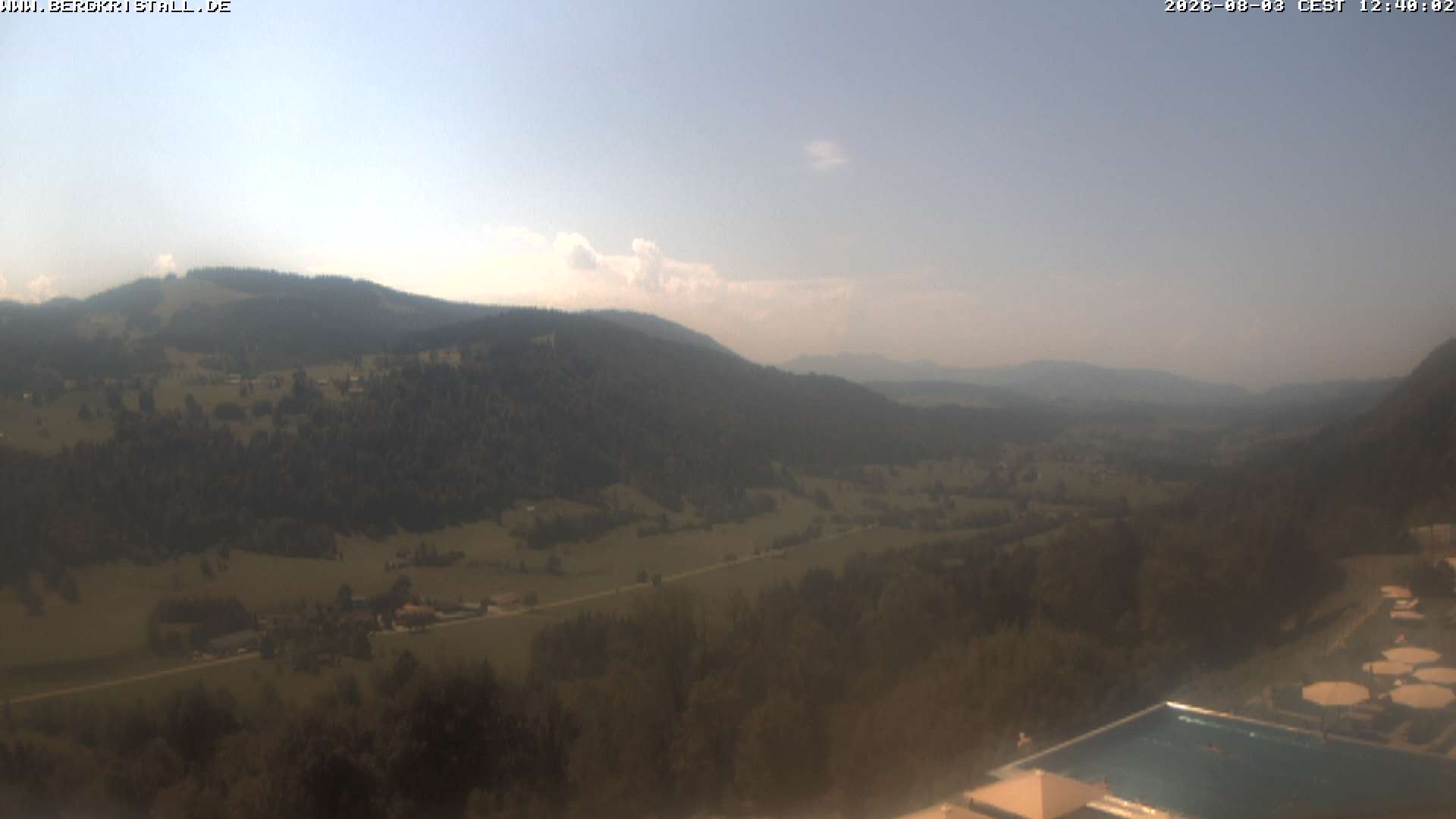 Archiv Foto Webcam Blick vom Hotel Bergkristall in Oberstaufen