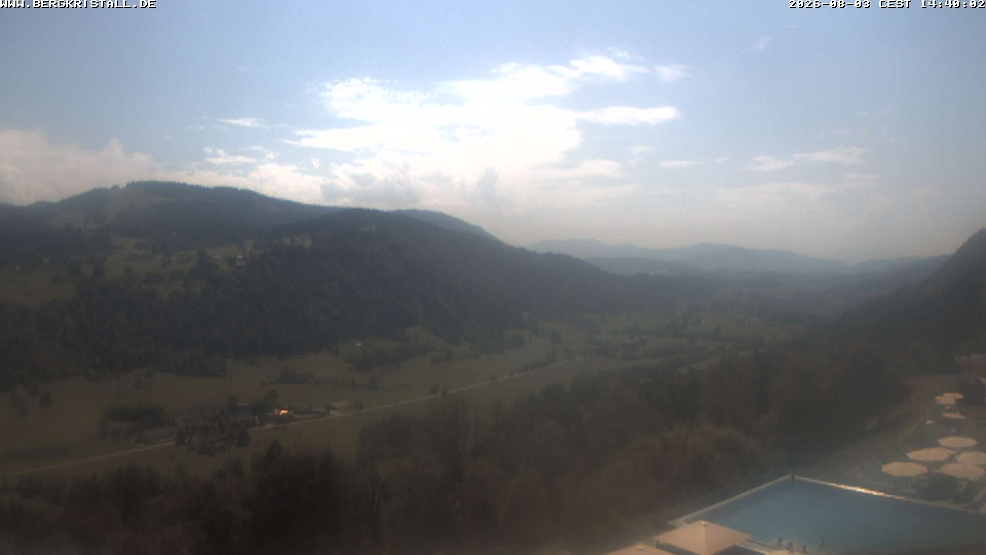 Archiv Foto Webcam Blick vom Hotel Bergkristall in Oberstaufen