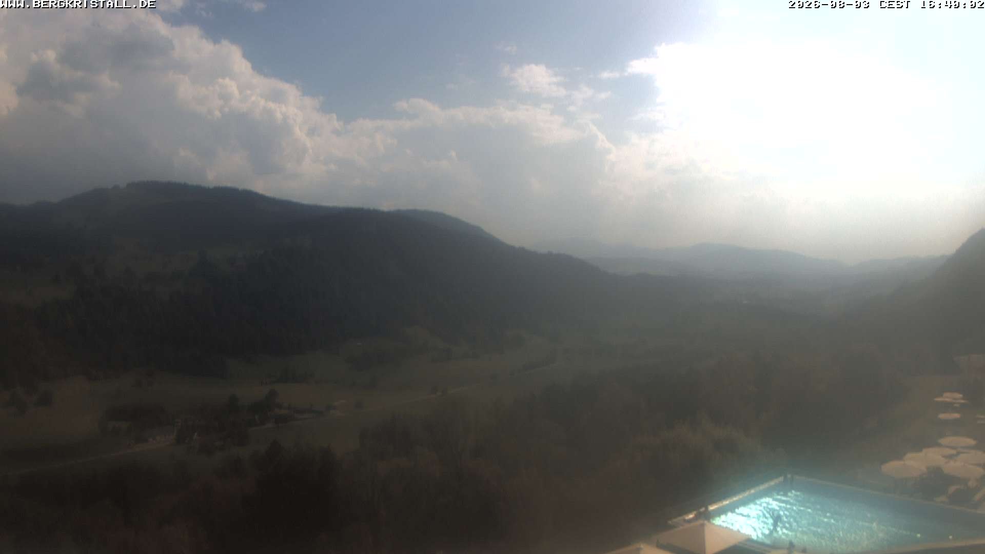 Archiv Foto Webcam Blick vom Hotel Bergkristall in Oberstaufen