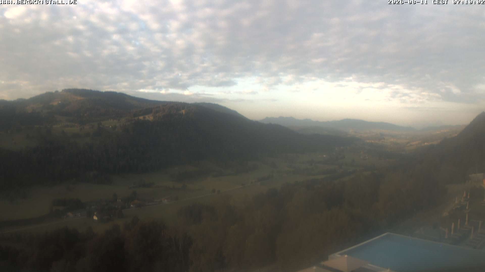Archiv Foto Webcam Blick vom Hotel Bergkristall in Oberstaufen