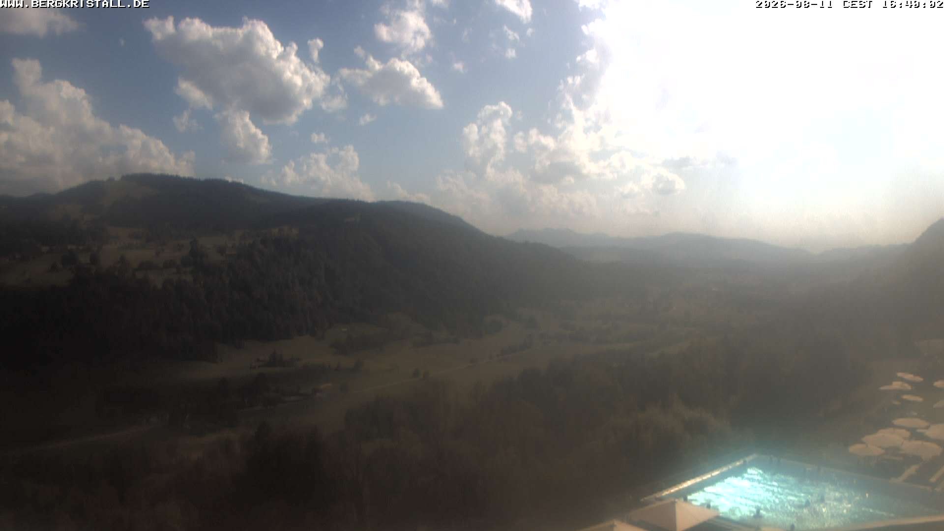 Archiv Foto Webcam Blick vom Hotel Bergkristall in Oberstaufen